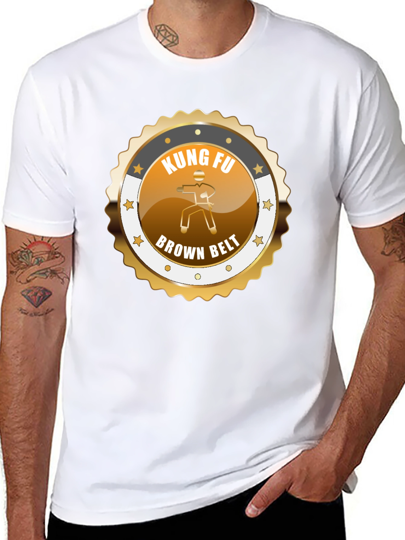 Kung Fu Brown Belt Graphic T-Shirt Martial Arts Tee