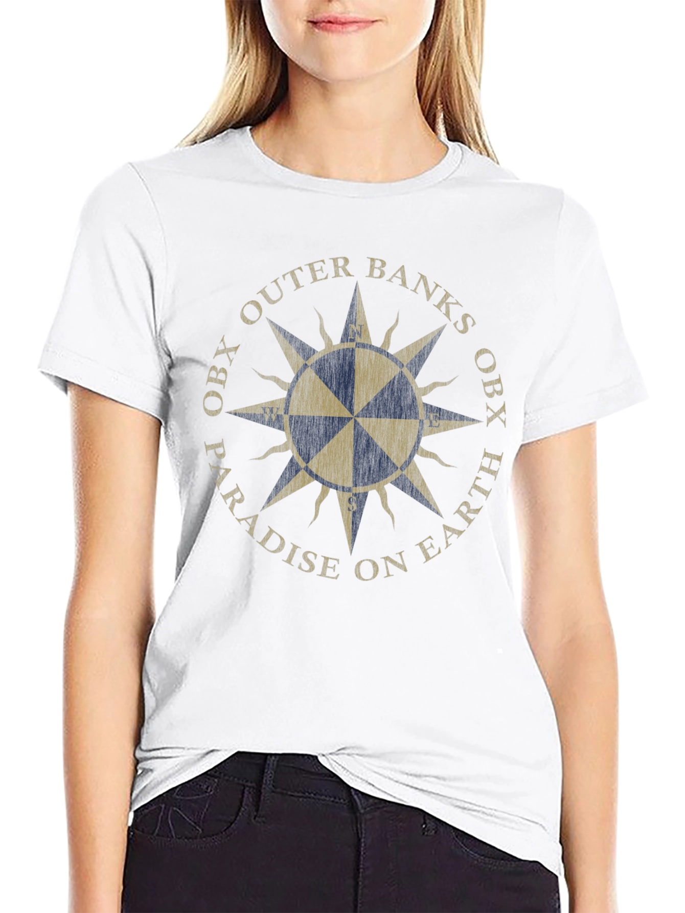 Outer Banks OBX Compass Black T-Shirt