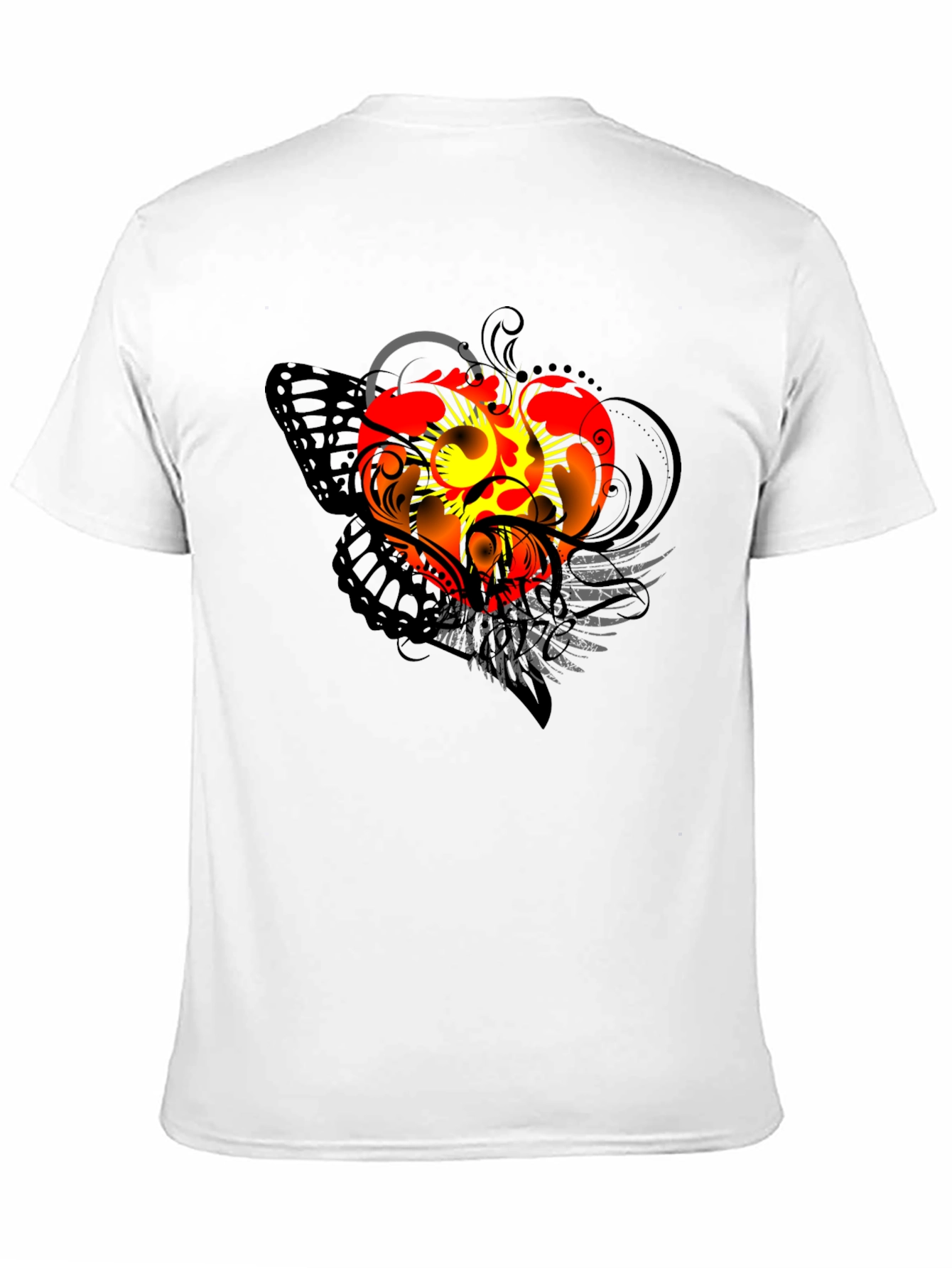 Winged Heart Graphic Black T-Shirt