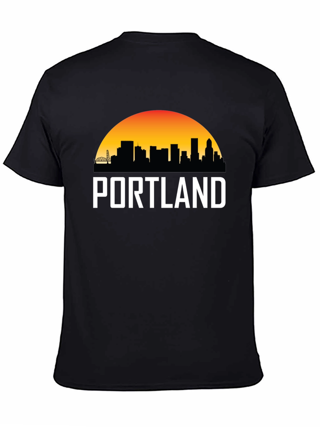 Portland Skyline Graphic Tee - Black