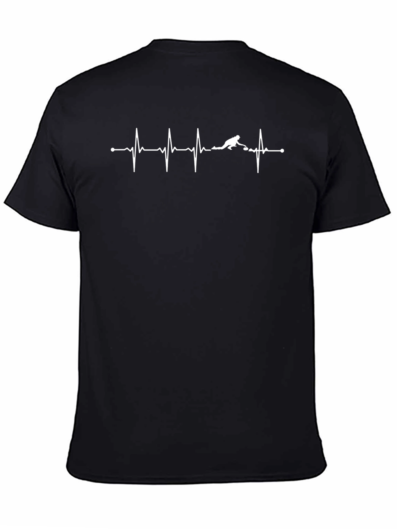 Curling Heartbeat Graphic T-Shirt