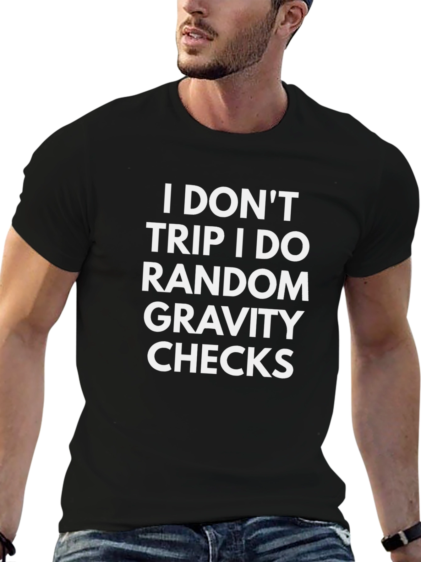 Funny Gravity Check T-Shirt - Unisex