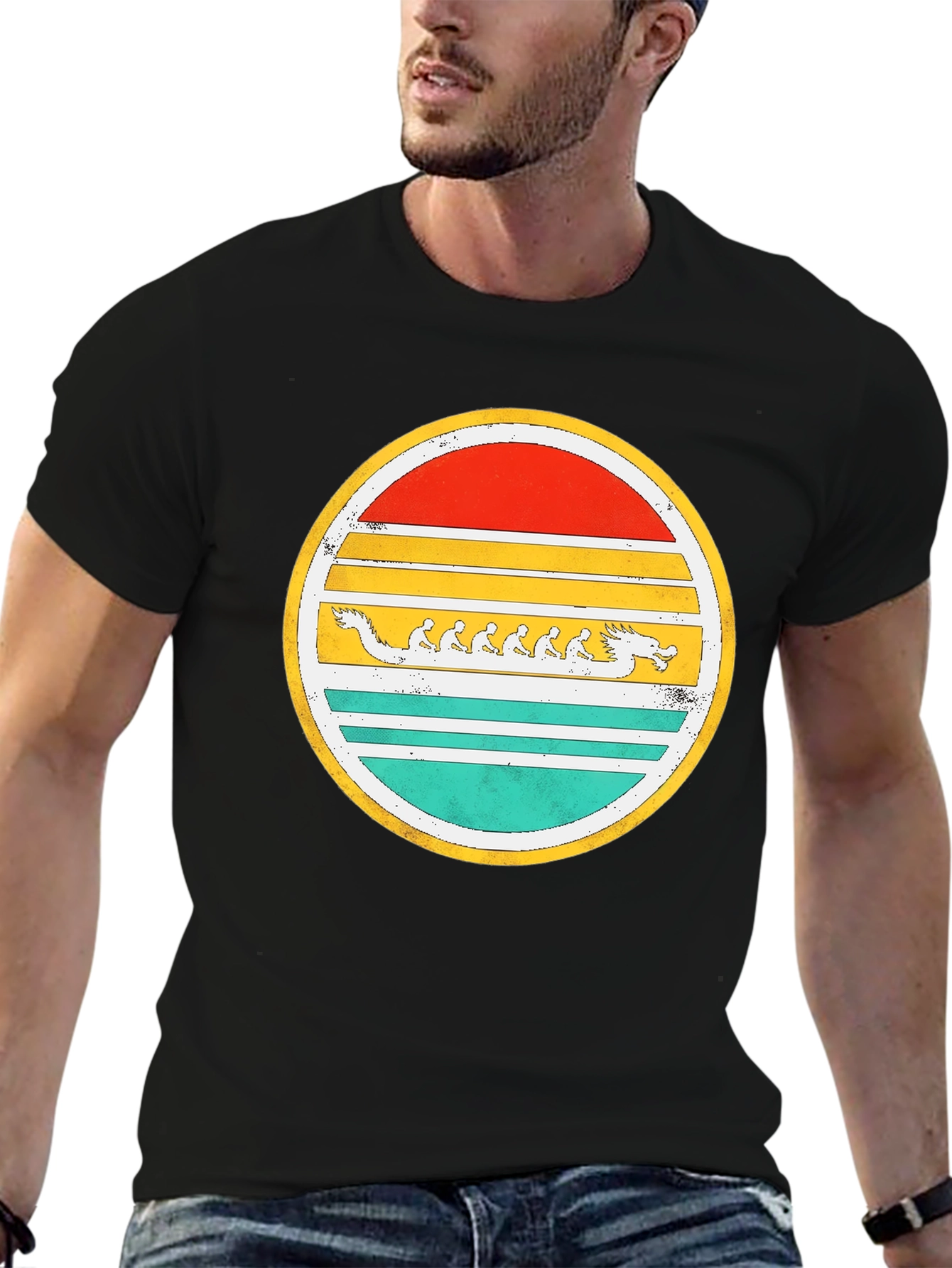 Dragon Boat Race Retro Graphic Tee