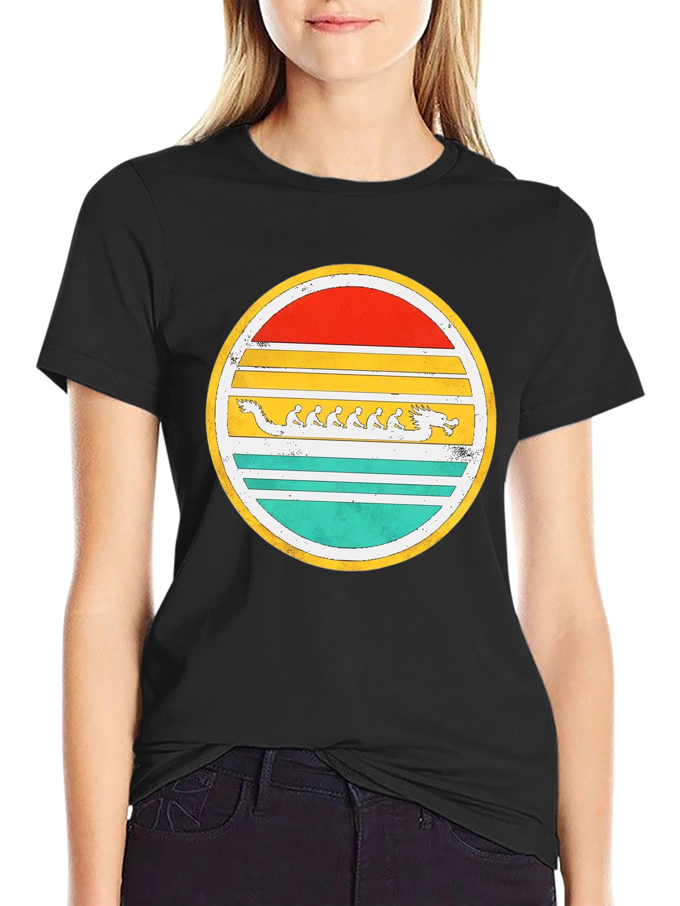 Dragon Boat Race Retro Graphic Tee