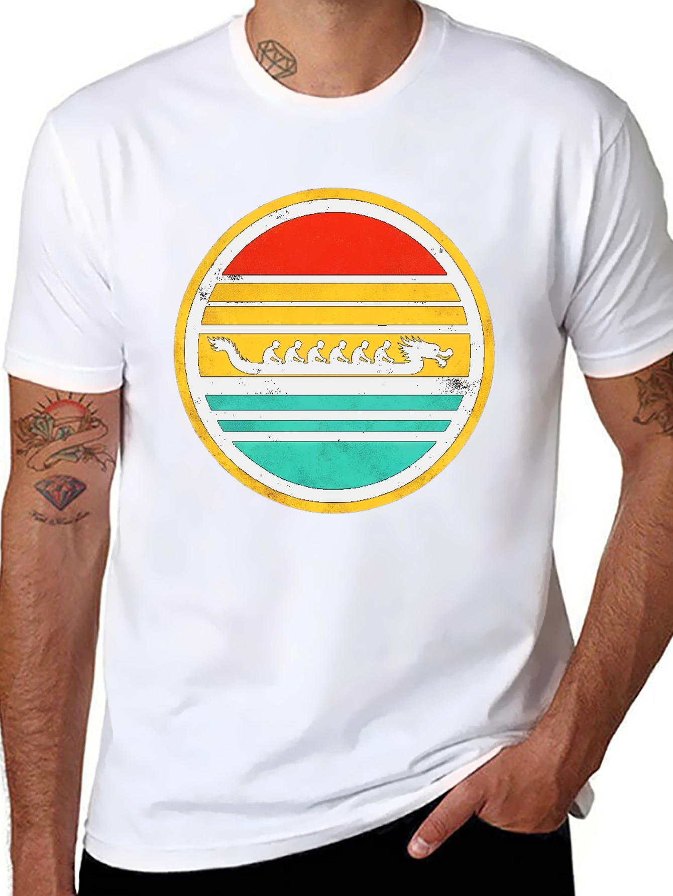 Dragon Boat Race Retro Graphic Tee