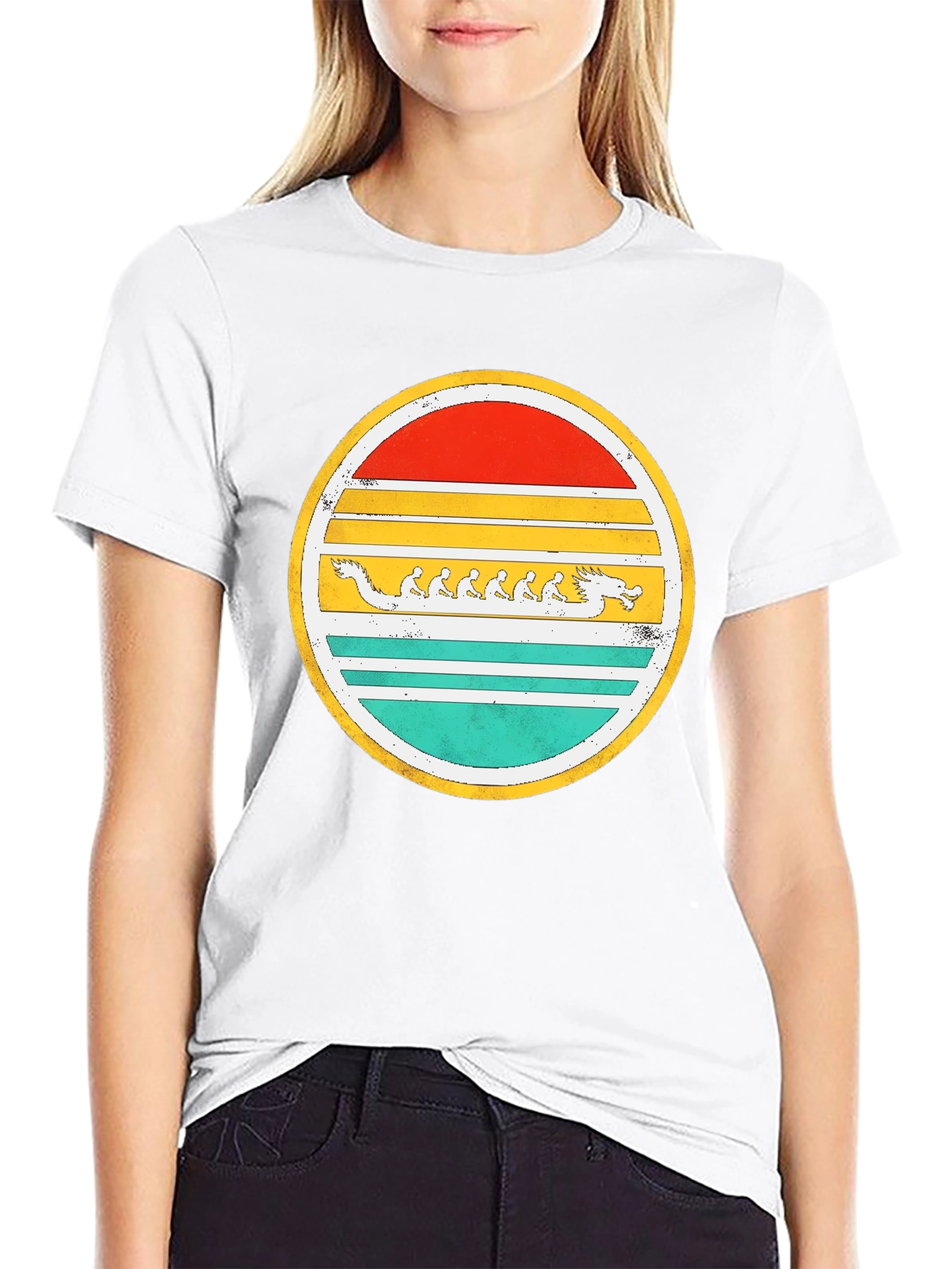 Dragon Boat Race Retro Graphic Tee