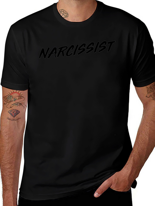 Narcissist Graphic Tee - Black Cotton T-Shirt