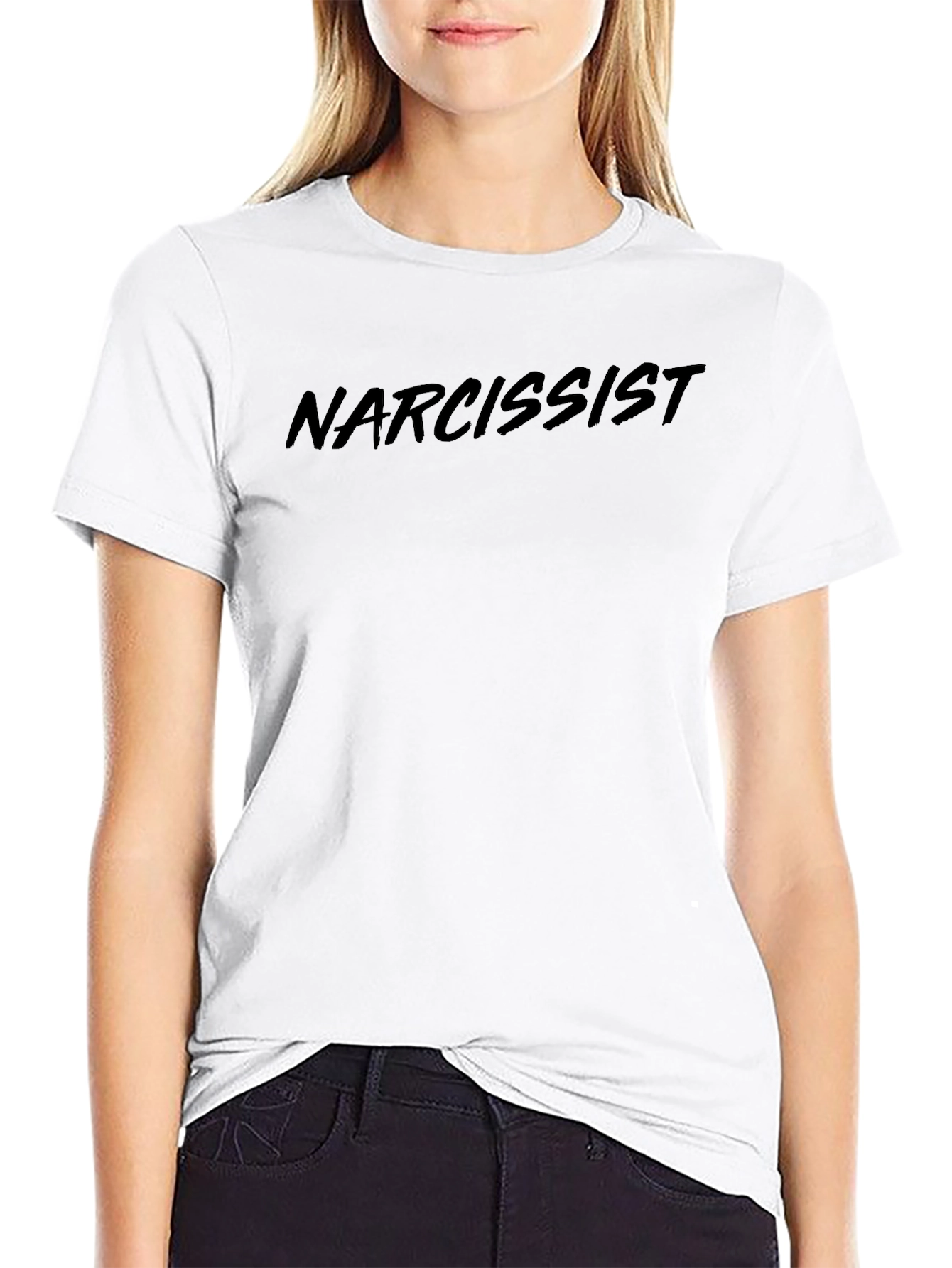 Narcissist Graphic Tee - Black Cotton T-Shirt