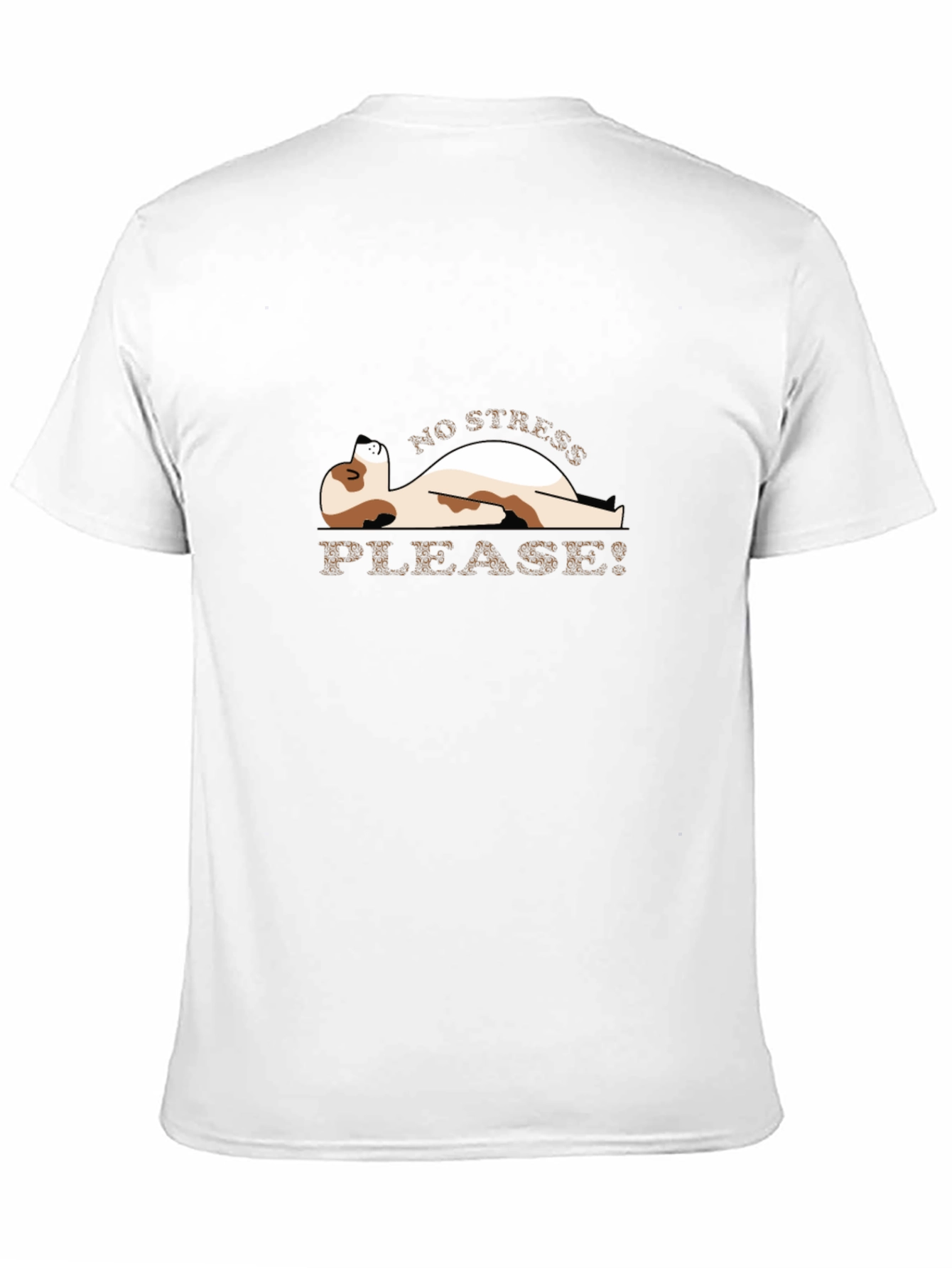 Relaxed Dog Graphic T-Shirt - No Stress Please
