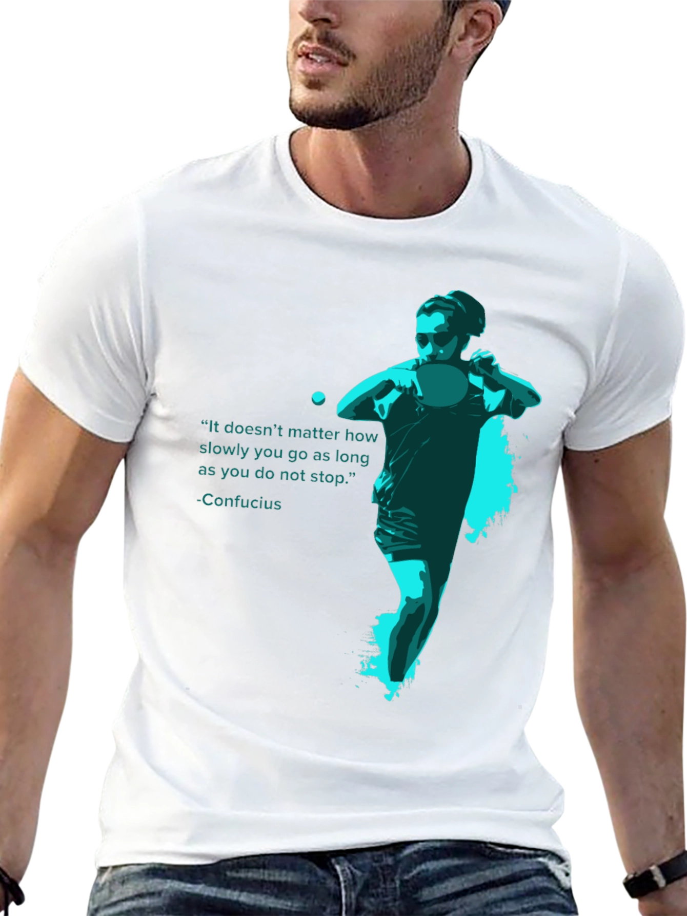 Confucius Quote Ping Pong Graphic Tee