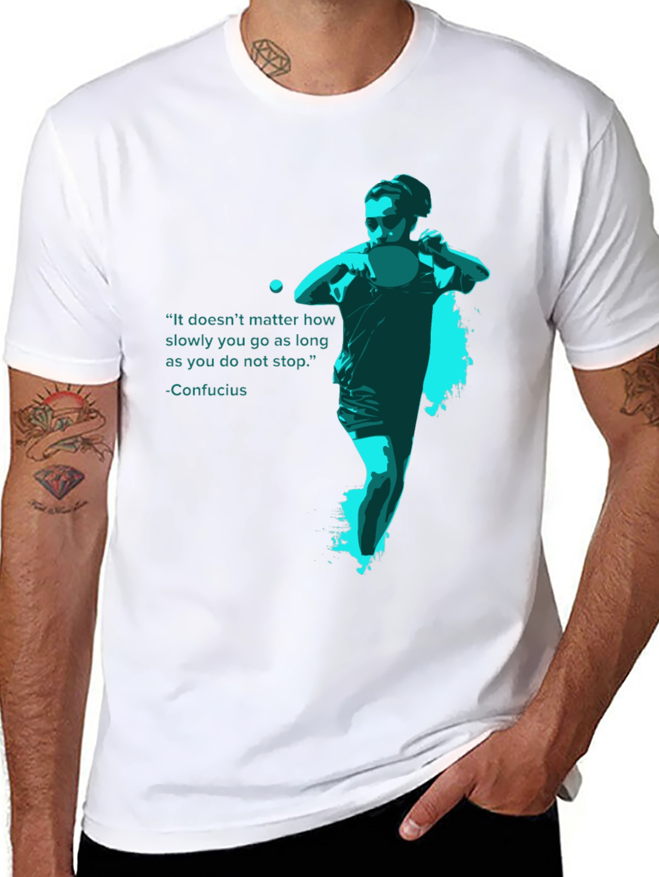 Confucius Quote Ping Pong Graphic Tee