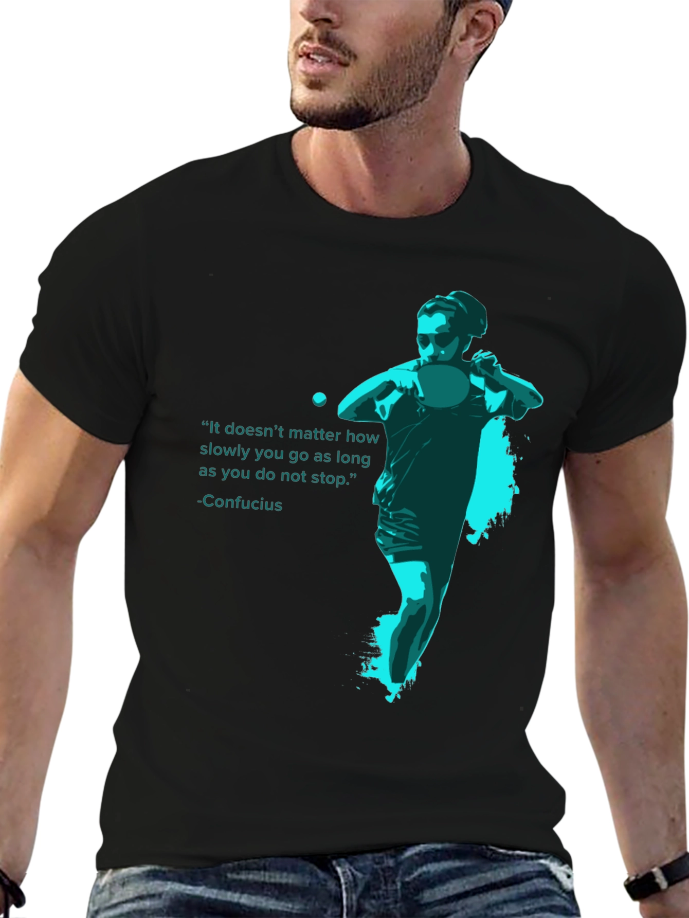 Confucius Quote Ping Pong Graphic Tee