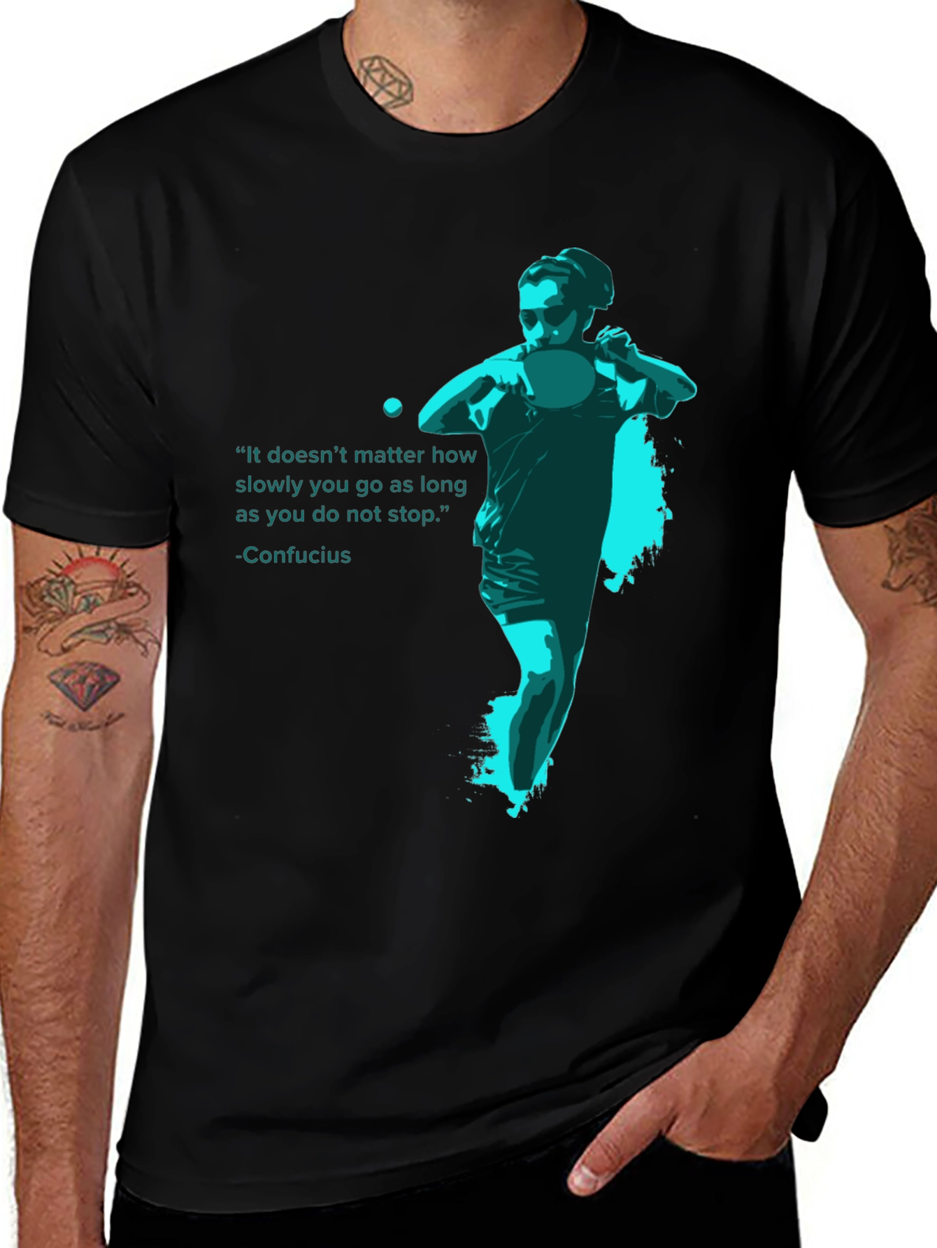 Confucius Quote Ping Pong Graphic Tee