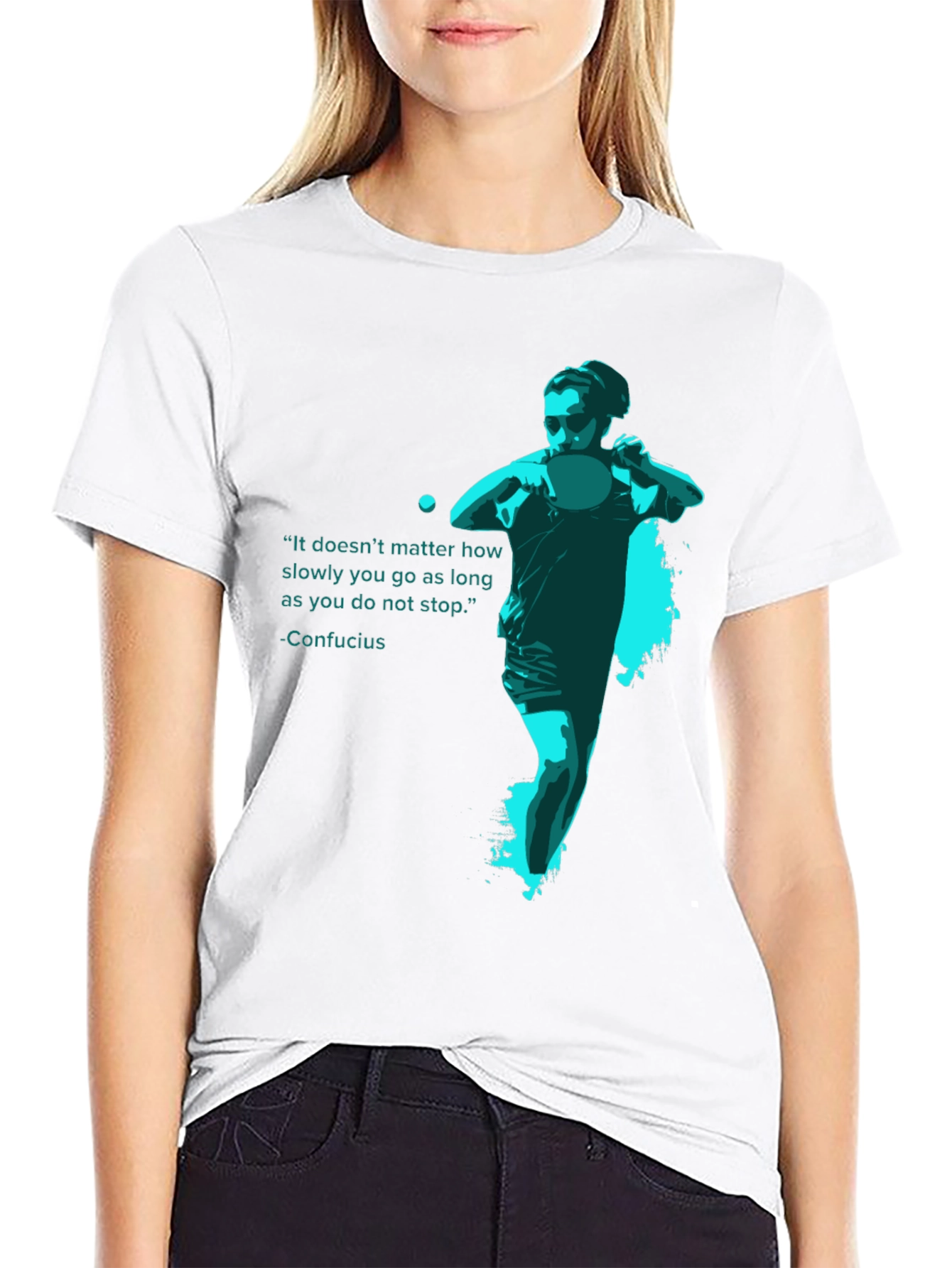 Confucius Quote Ping Pong Graphic Tee