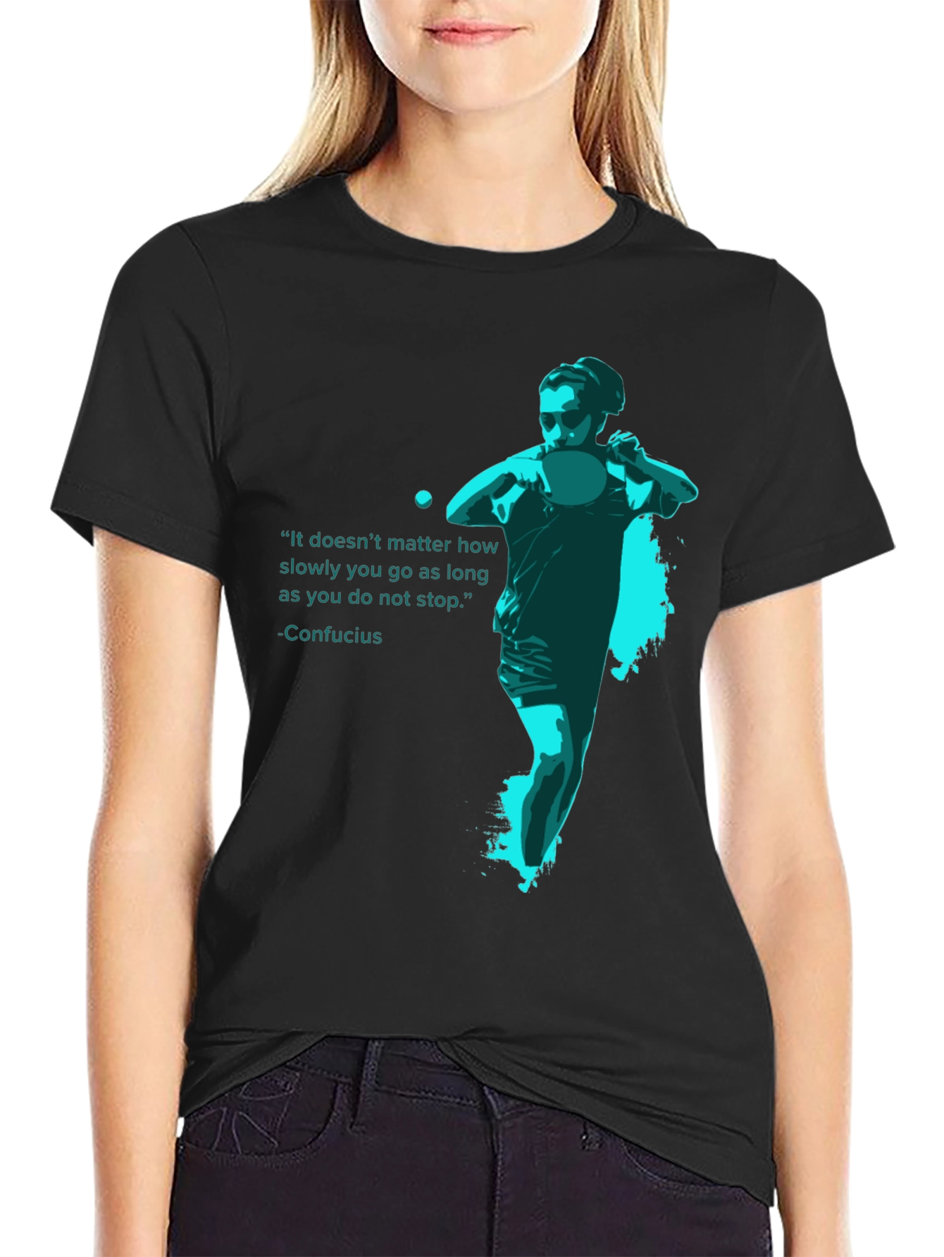 Confucius Quote Ping Pong Graphic Tee