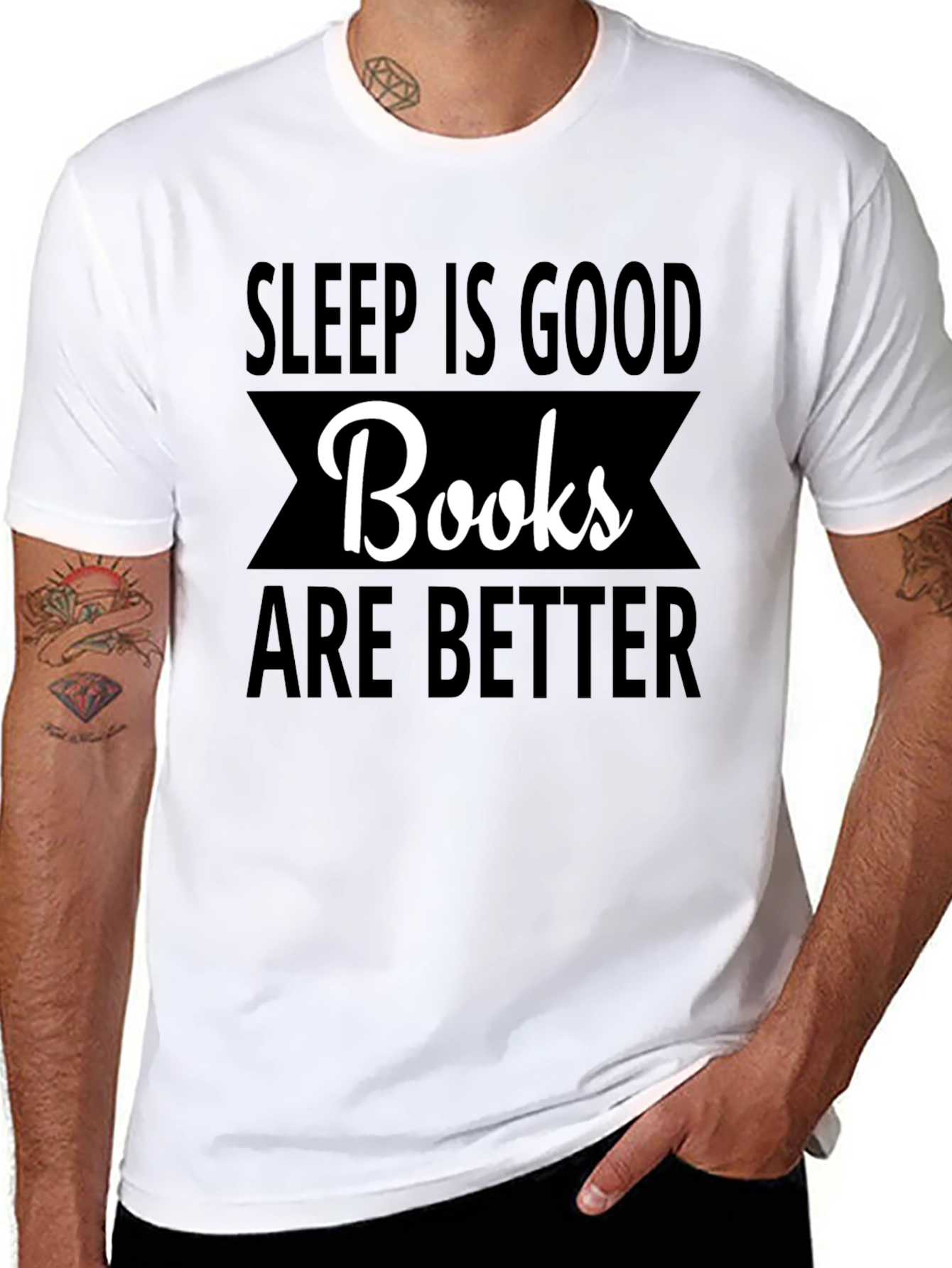 Sleep is Good Books are Better T-Shirt