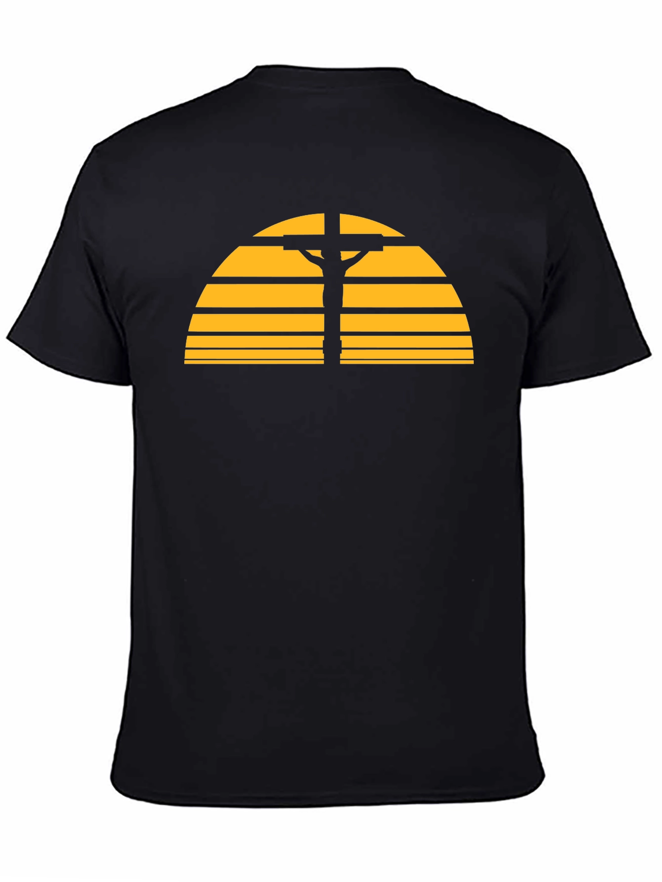 Retro Sunset Cross Graphic T-Shirt