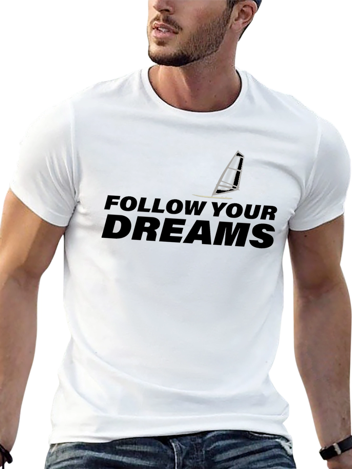 Follow Your Dreams Windsurfing Graphic T-Shirt