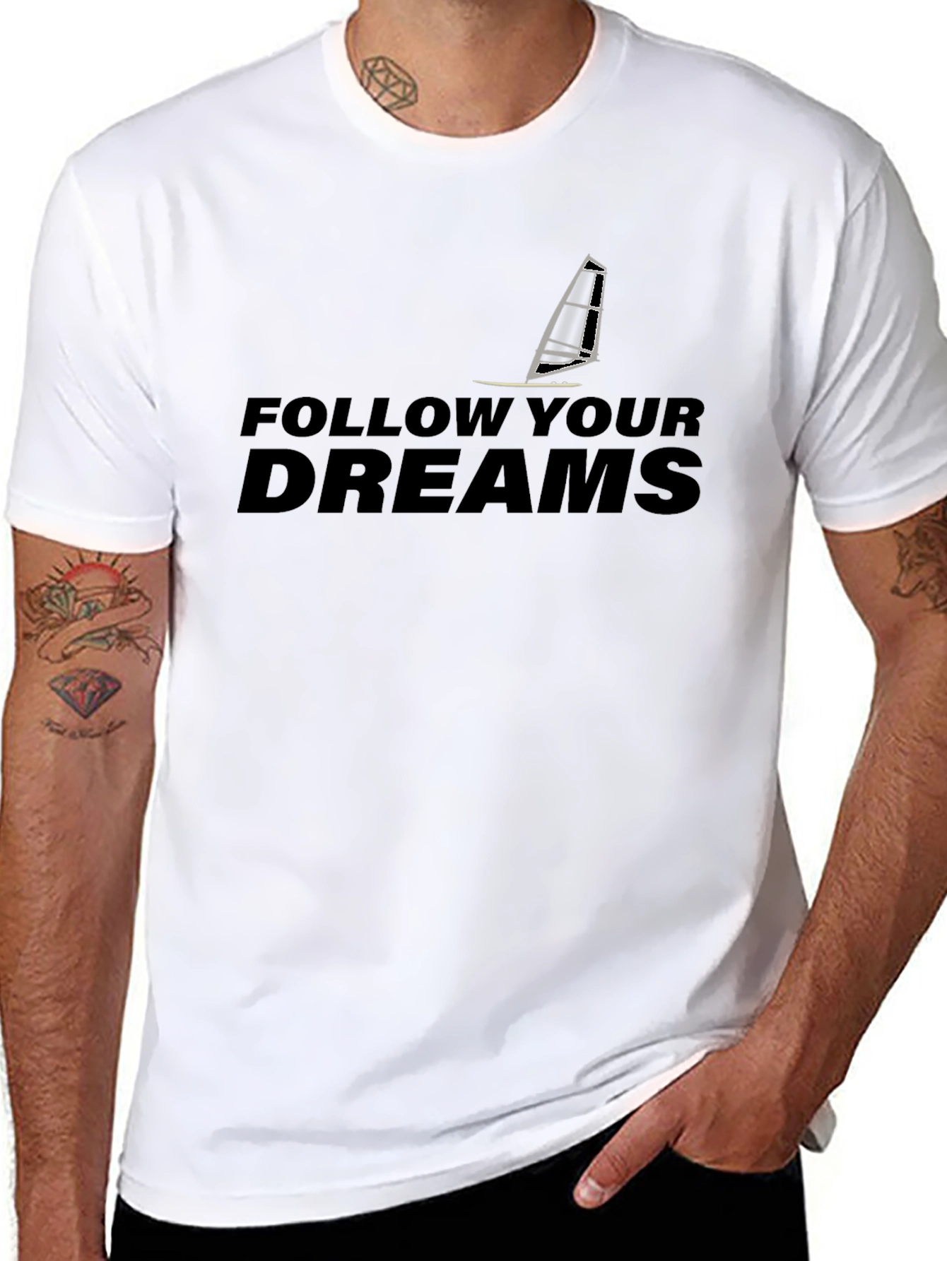Follow Your Dreams Windsurfing Graphic T-Shirt