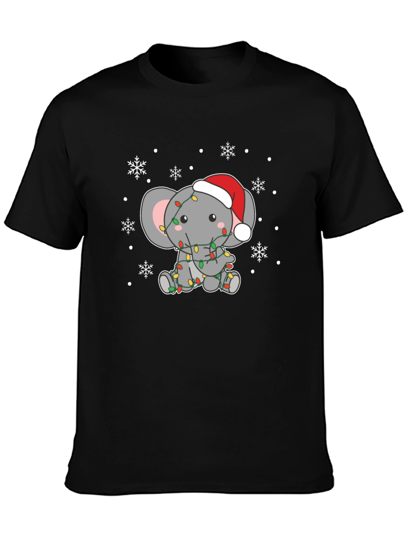 Holiday Elephant Graphic Tee - Christmas T-Shirt