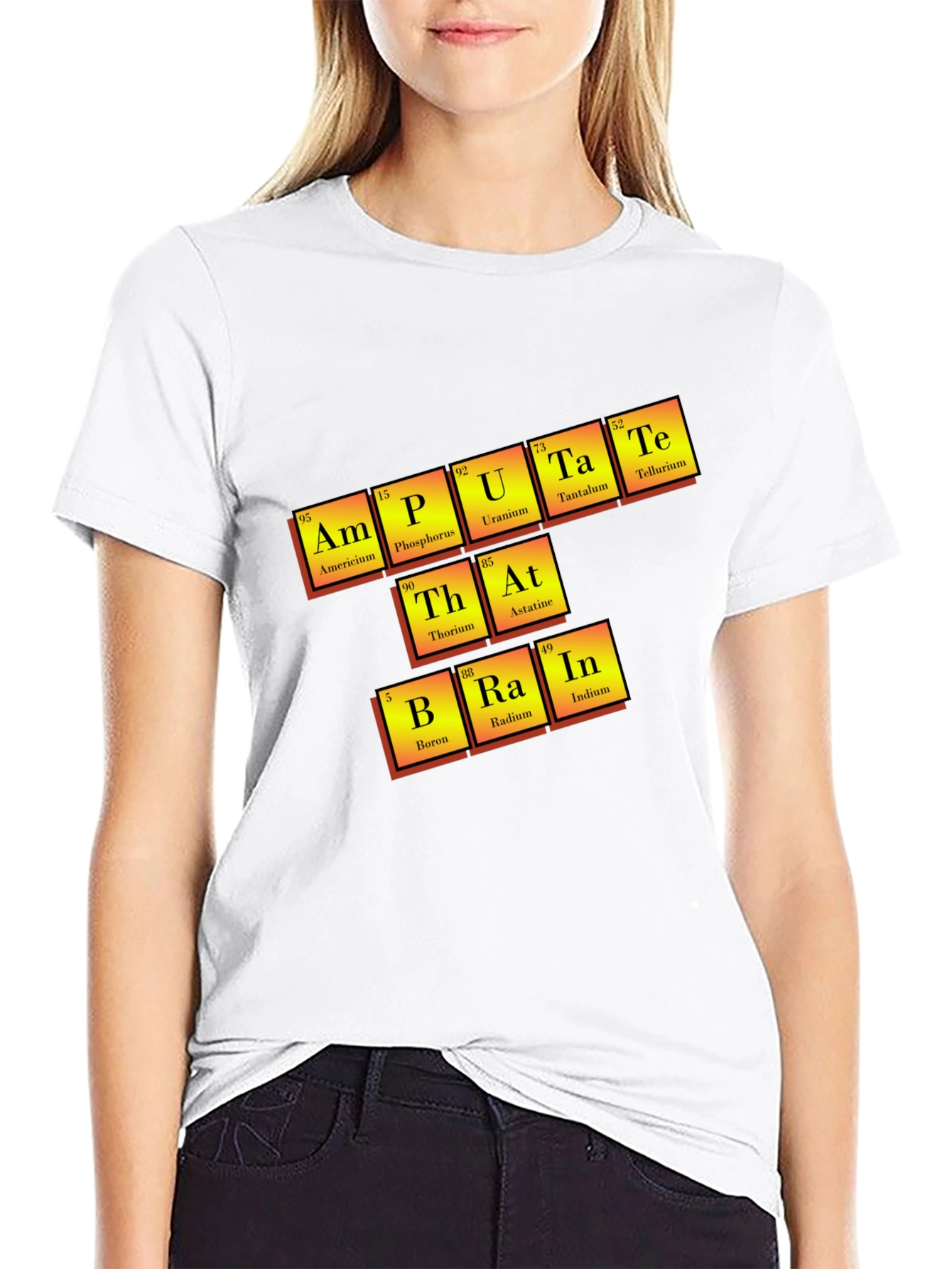Amputate Brain Periodic Table T-Shirt