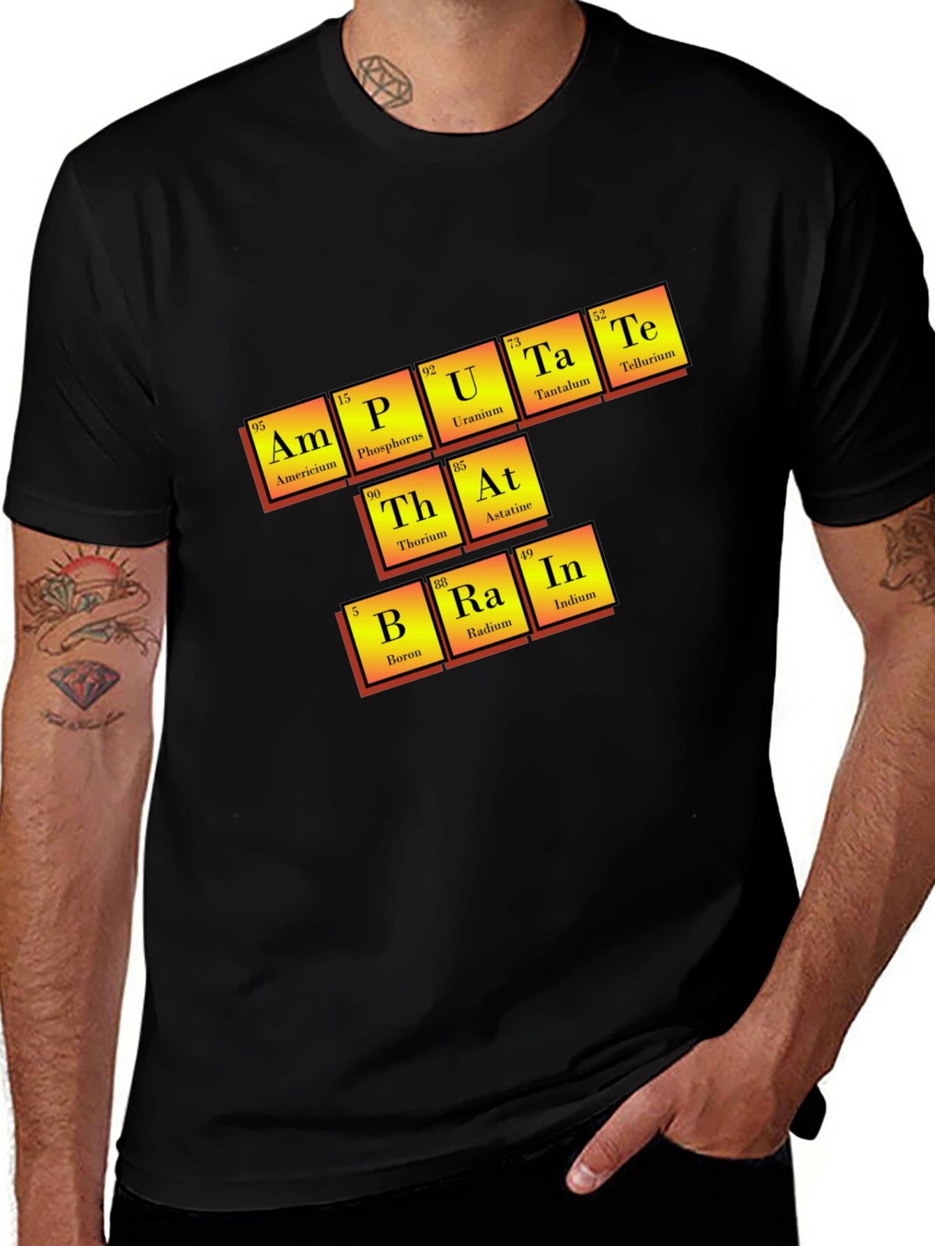 Amputate Brain Periodic Table T-Shirt