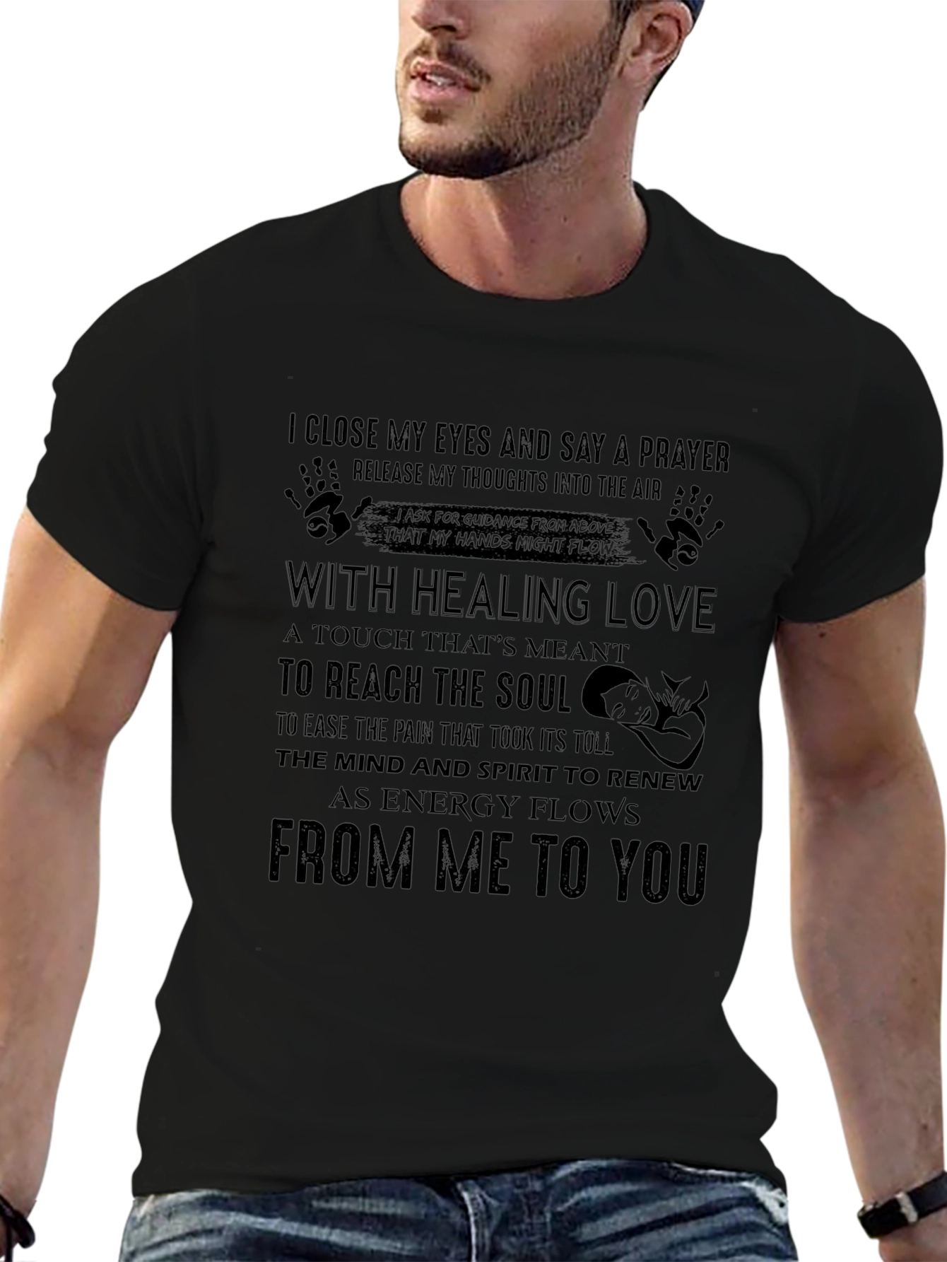 Healing Love Prayer T-Shirt - Spiritual Comfort Tee