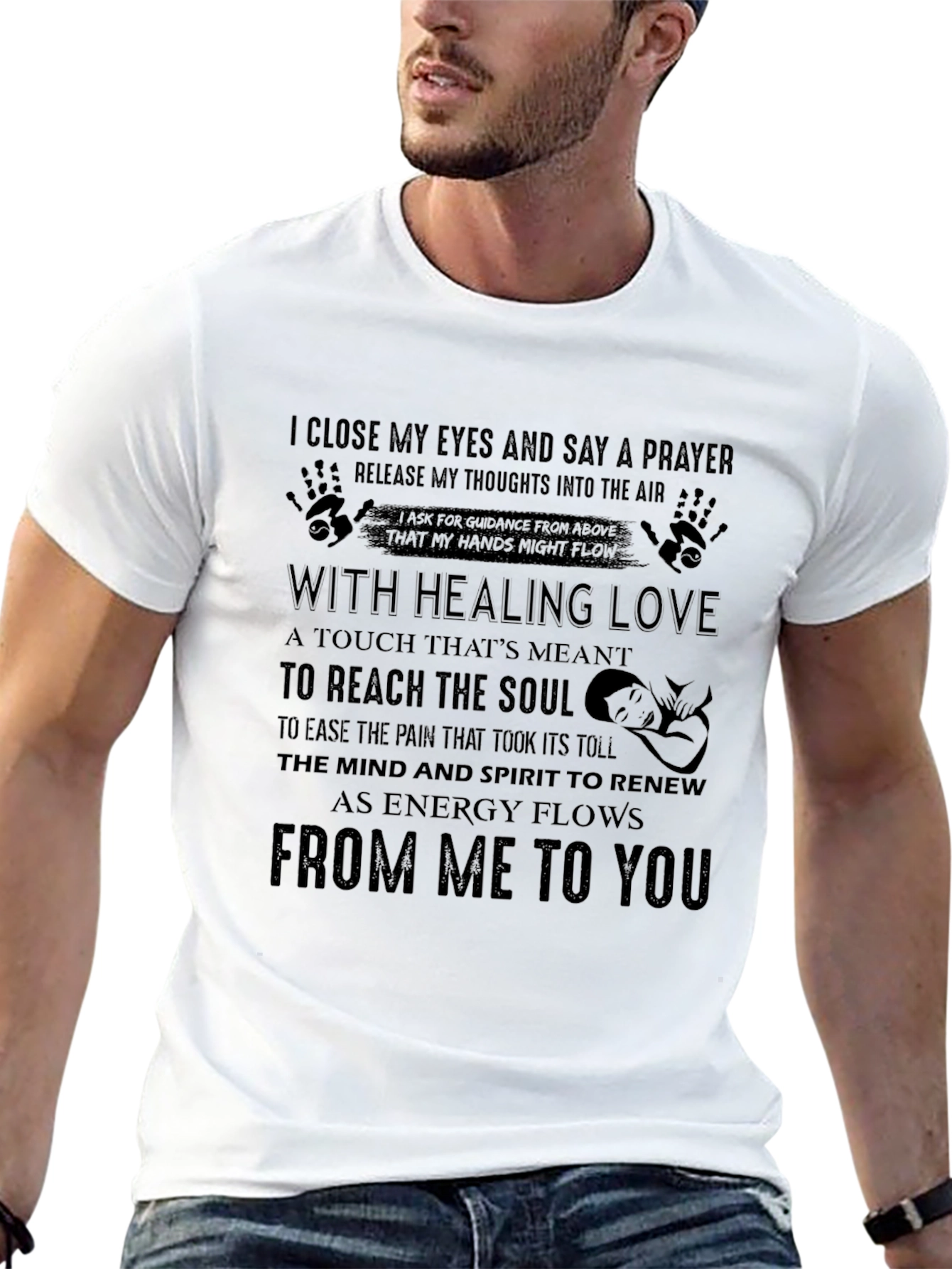 Healing Love Prayer T-Shirt - Spiritual Comfort Tee