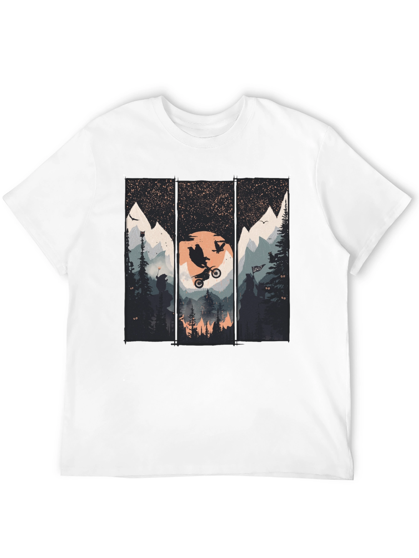 Mountain Bike Scene Graphic Tee