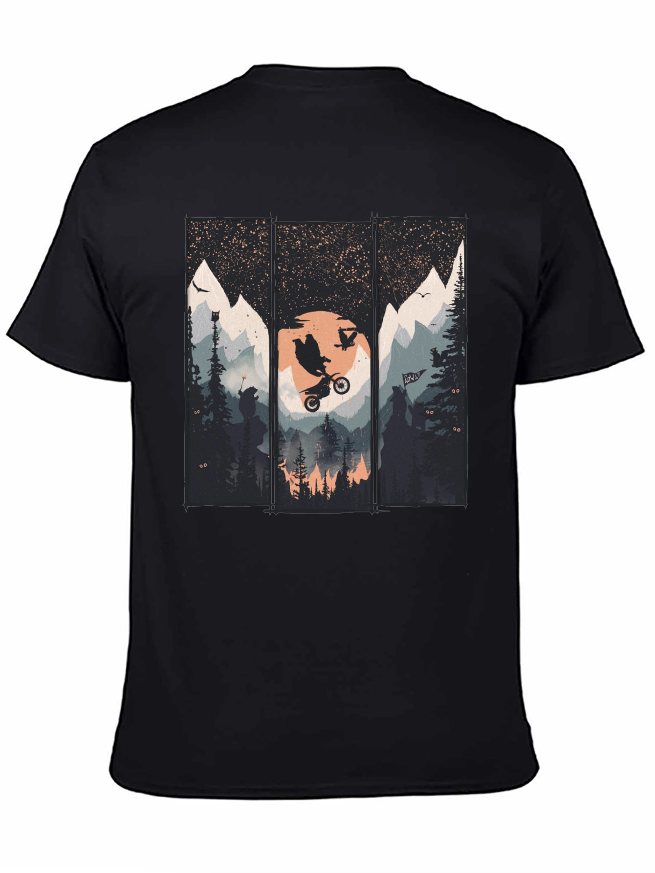 Mountain Bike Scene Graphic Tee