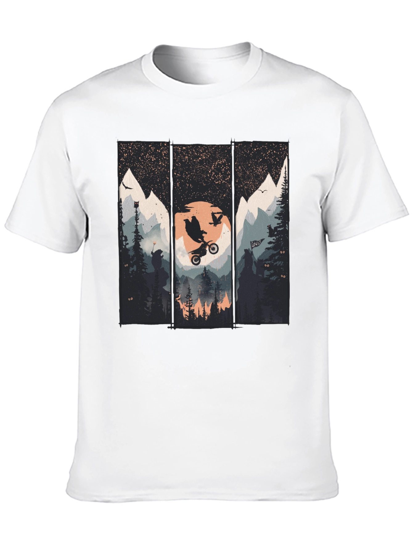 Mountain Bike Scene Graphic Tee
