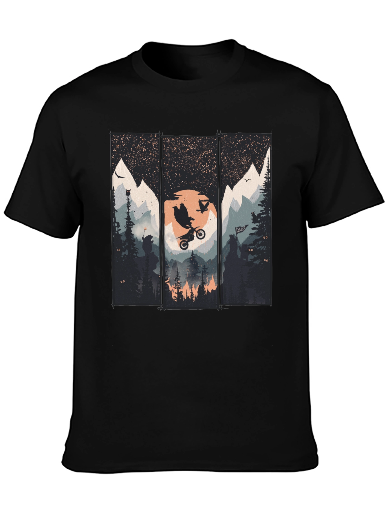 Mountain Bike Scene Graphic Tee