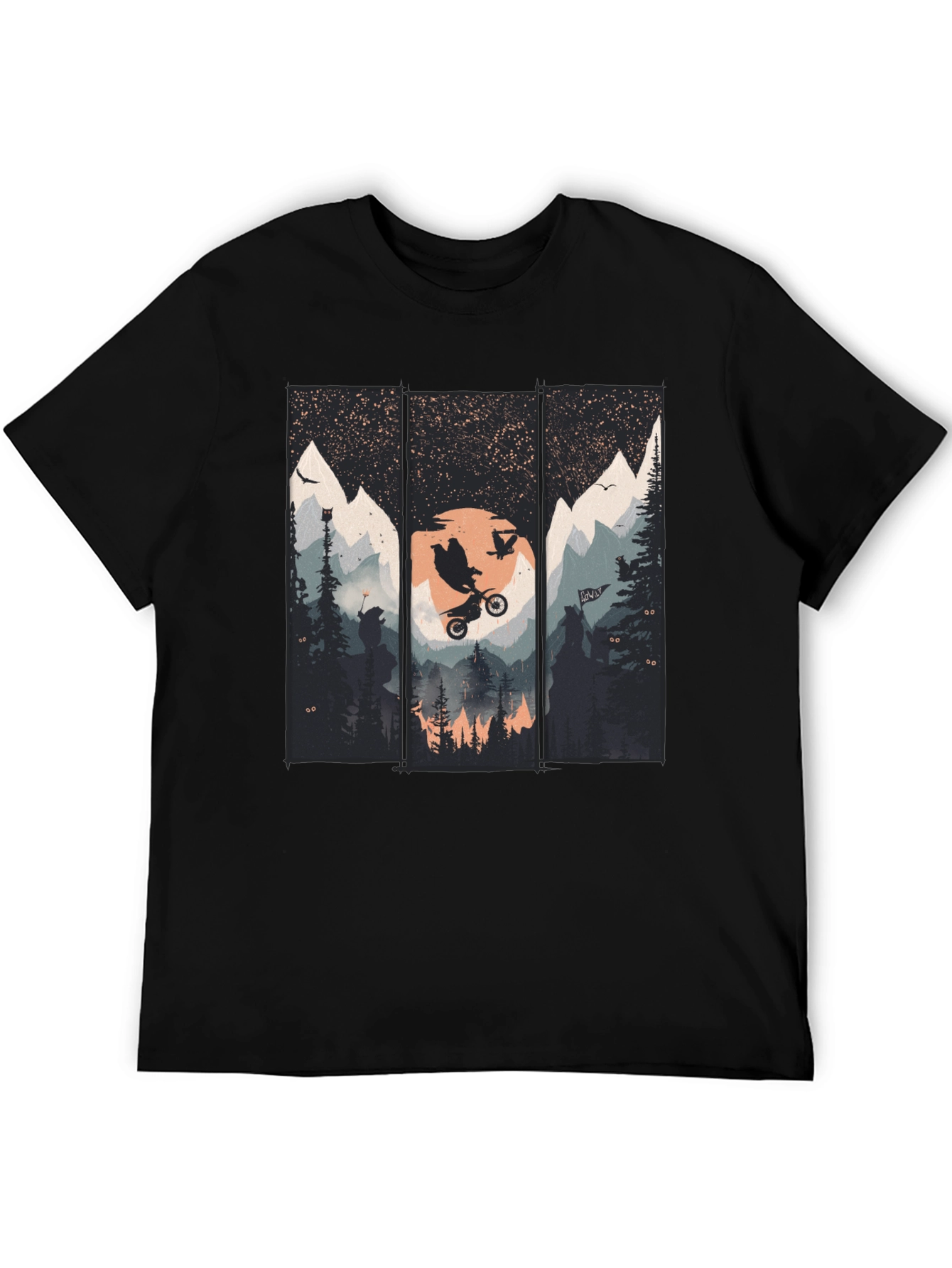 Mountain Bike Scene Graphic Tee
