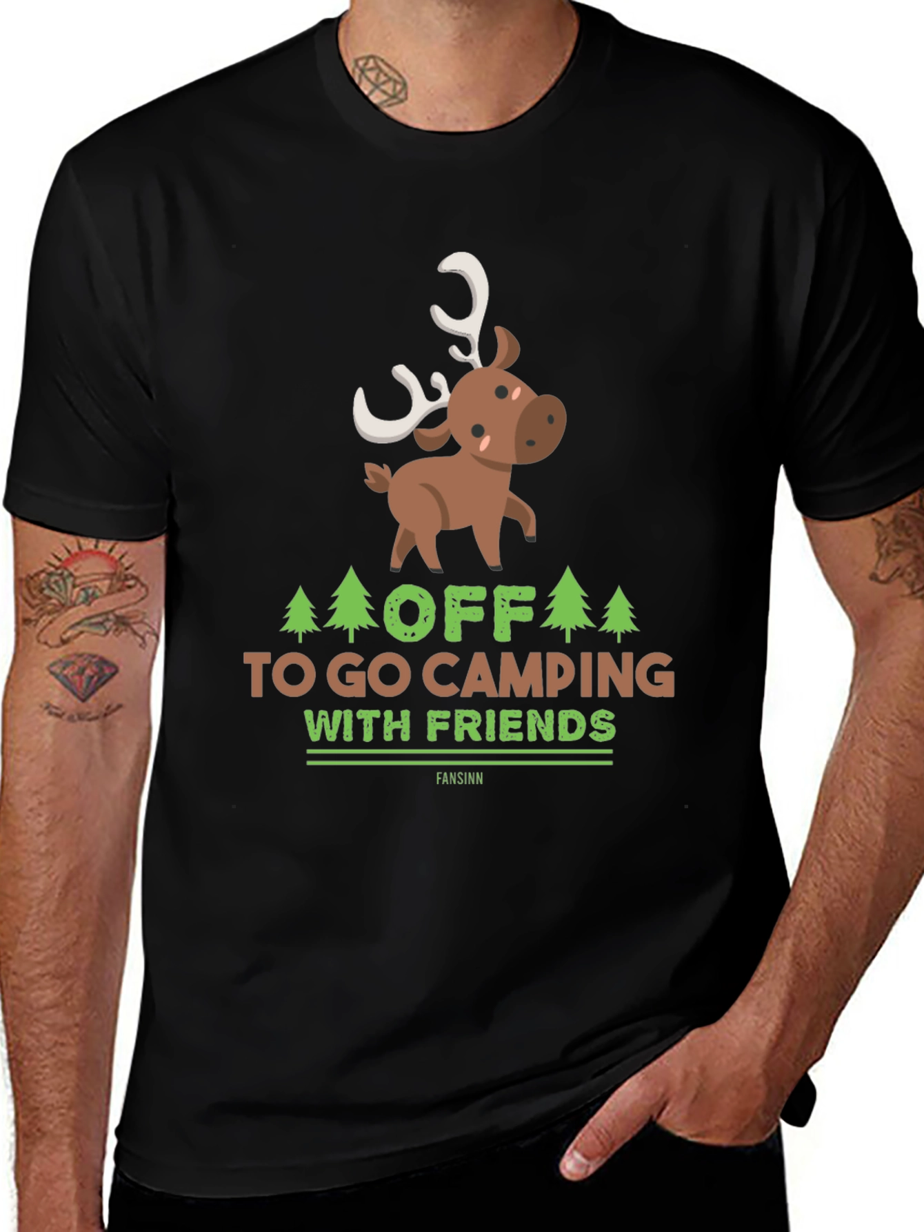 Camping with Friends Graphic T-Shirt