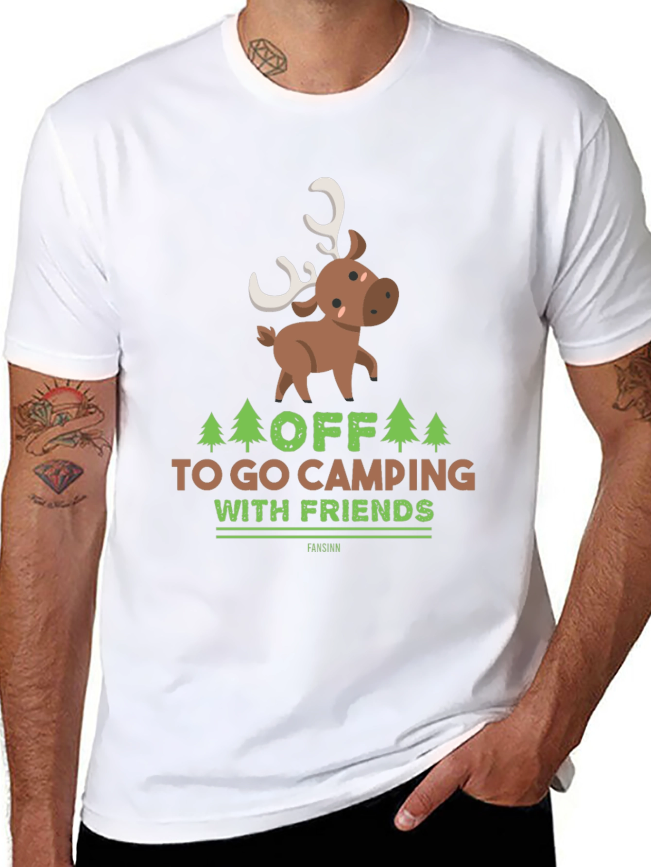 Camping with Friends Graphic T-Shirt