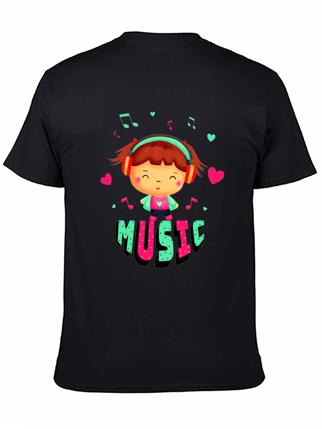 Cute Music Lover Graphic T-Shirt