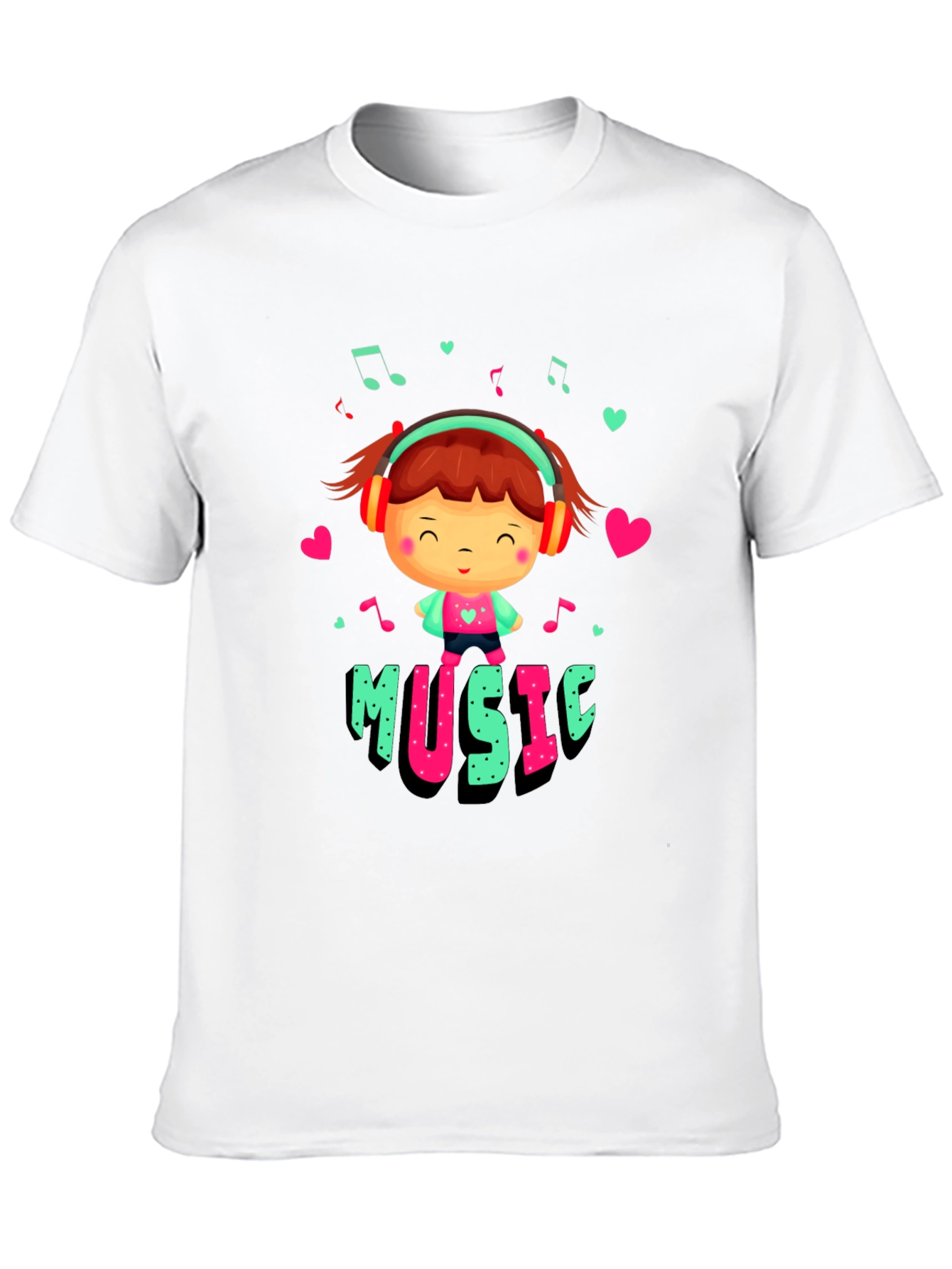 Cute Music Lover Graphic T-Shirt