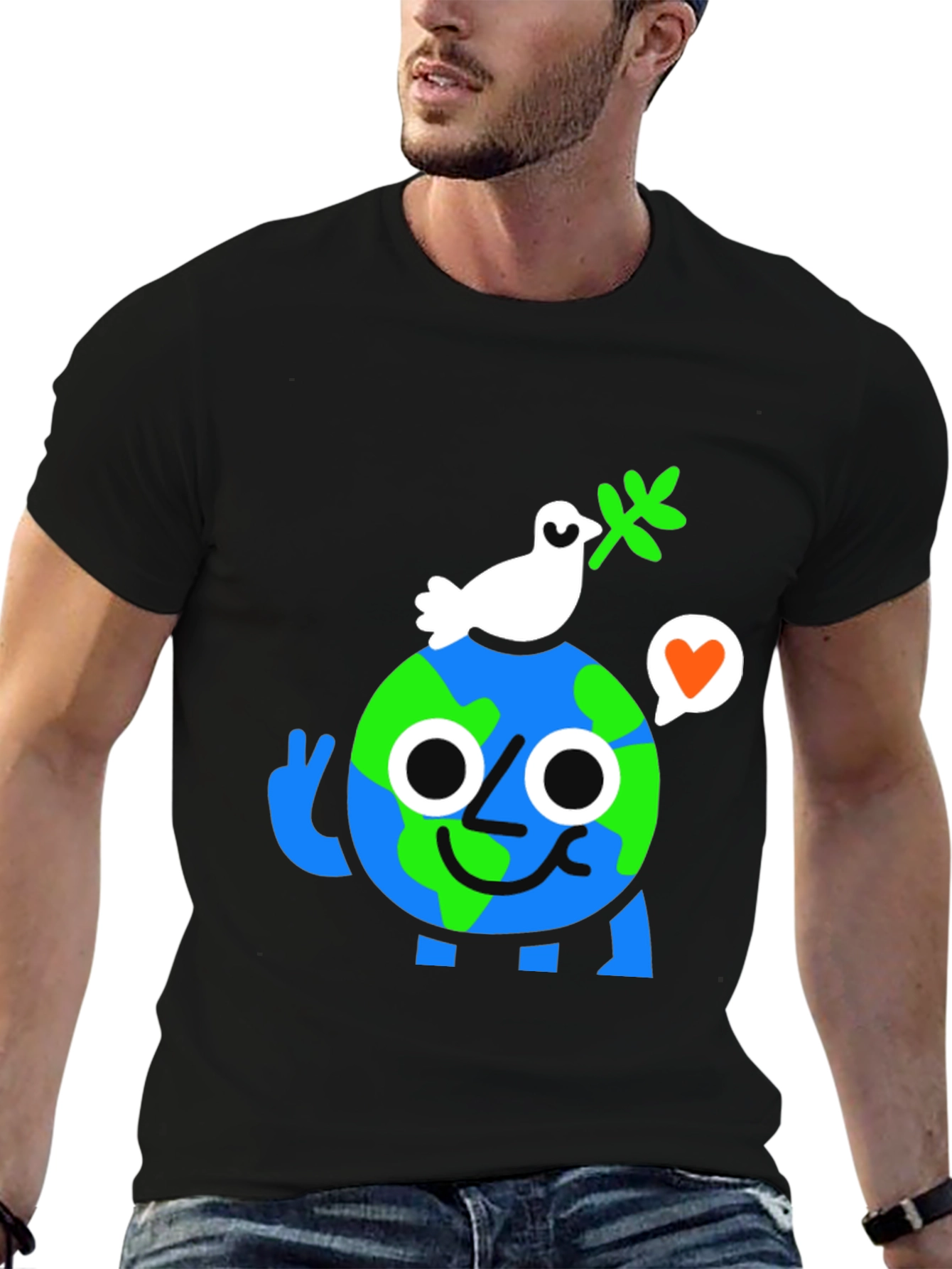 Earth Peace Graphic T-Shirt - Eco Friendly Fashion