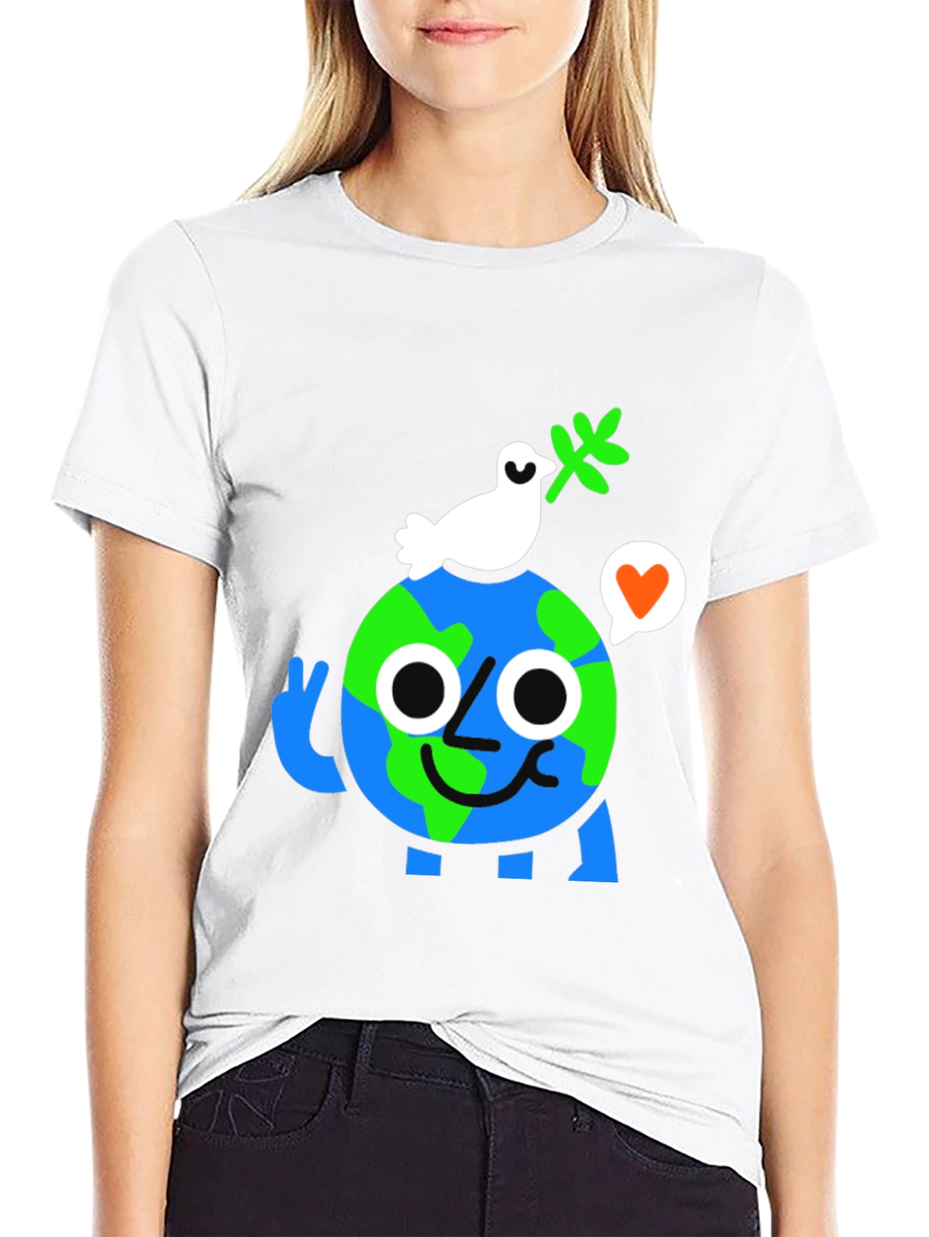 Earth Peace Graphic T-Shirt - Eco Friendly Fashion