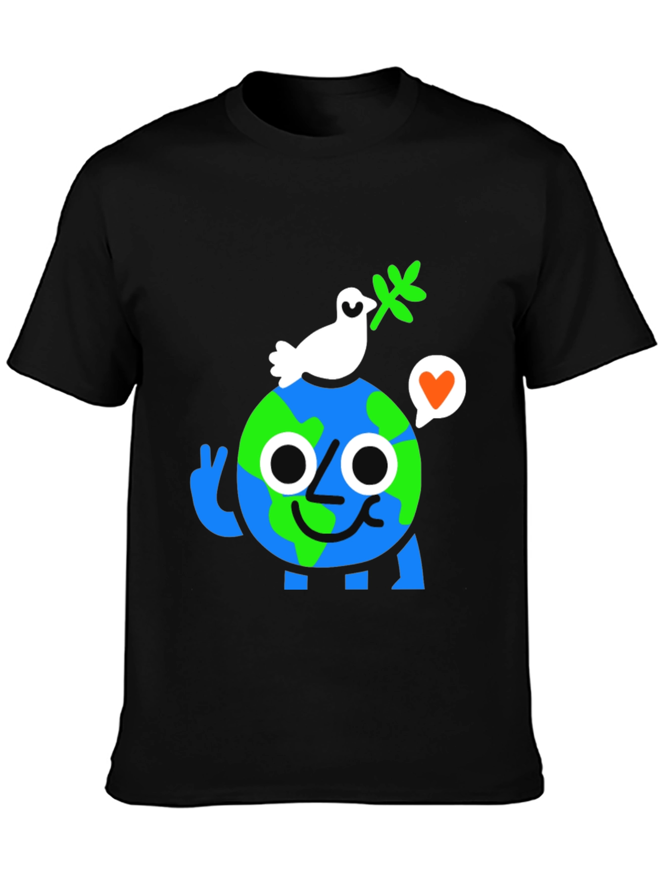 Earth Peace Graphic T-Shirt - Eco Friendly Fashion