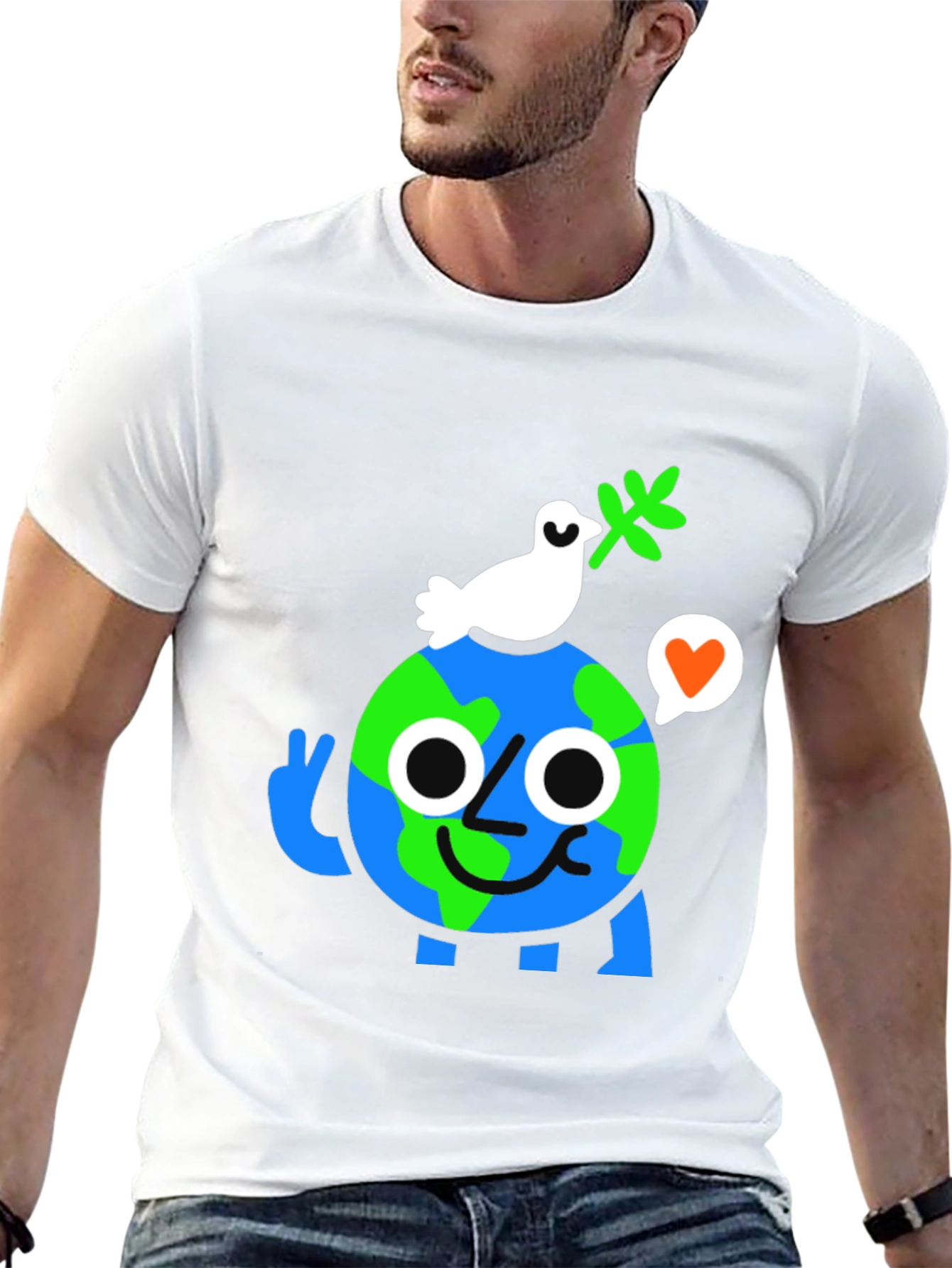 Earth Peace Graphic T-Shirt - Eco Friendly Fashion