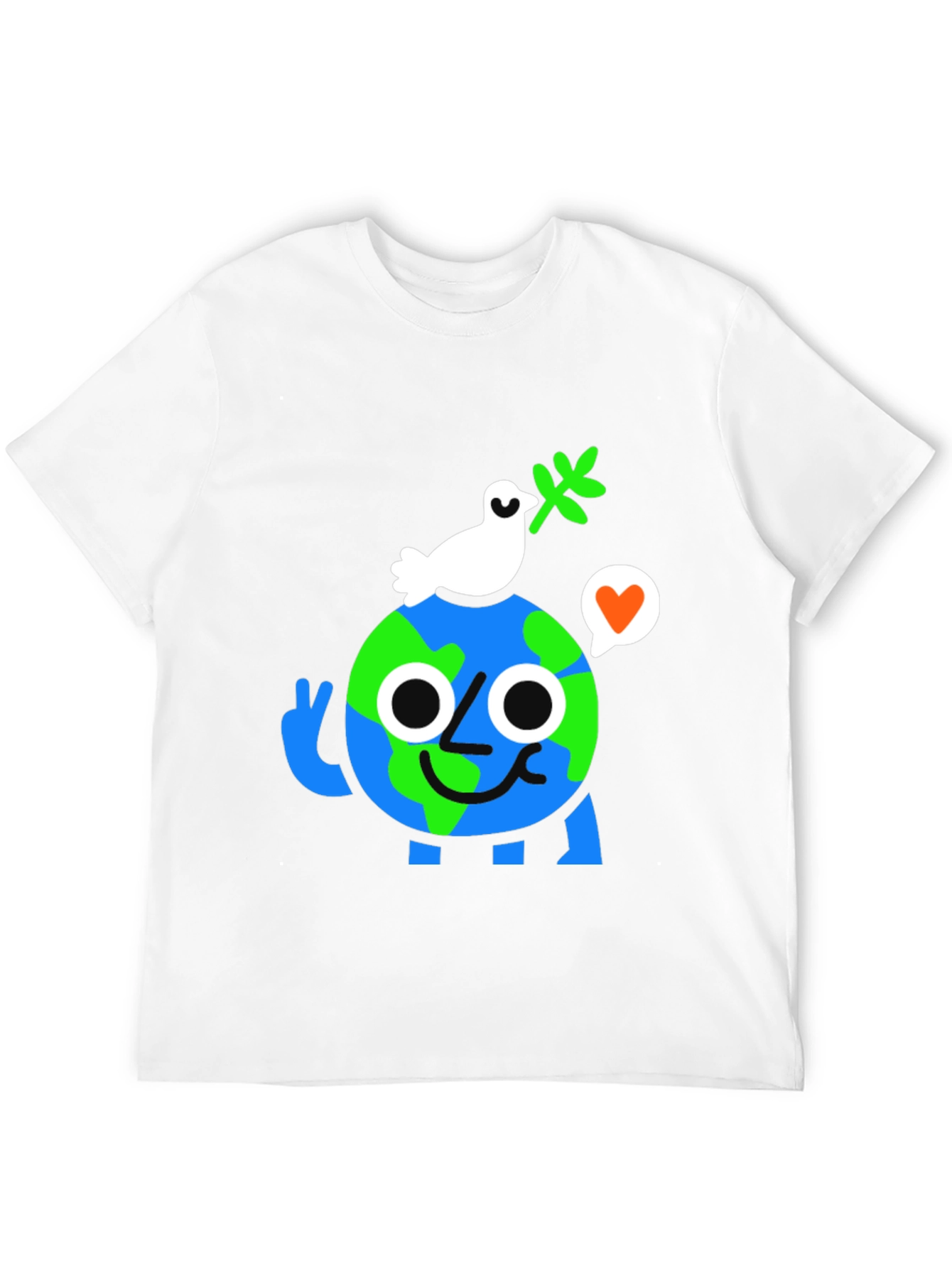 Earth Peace Graphic T-Shirt - Eco Friendly Fashion