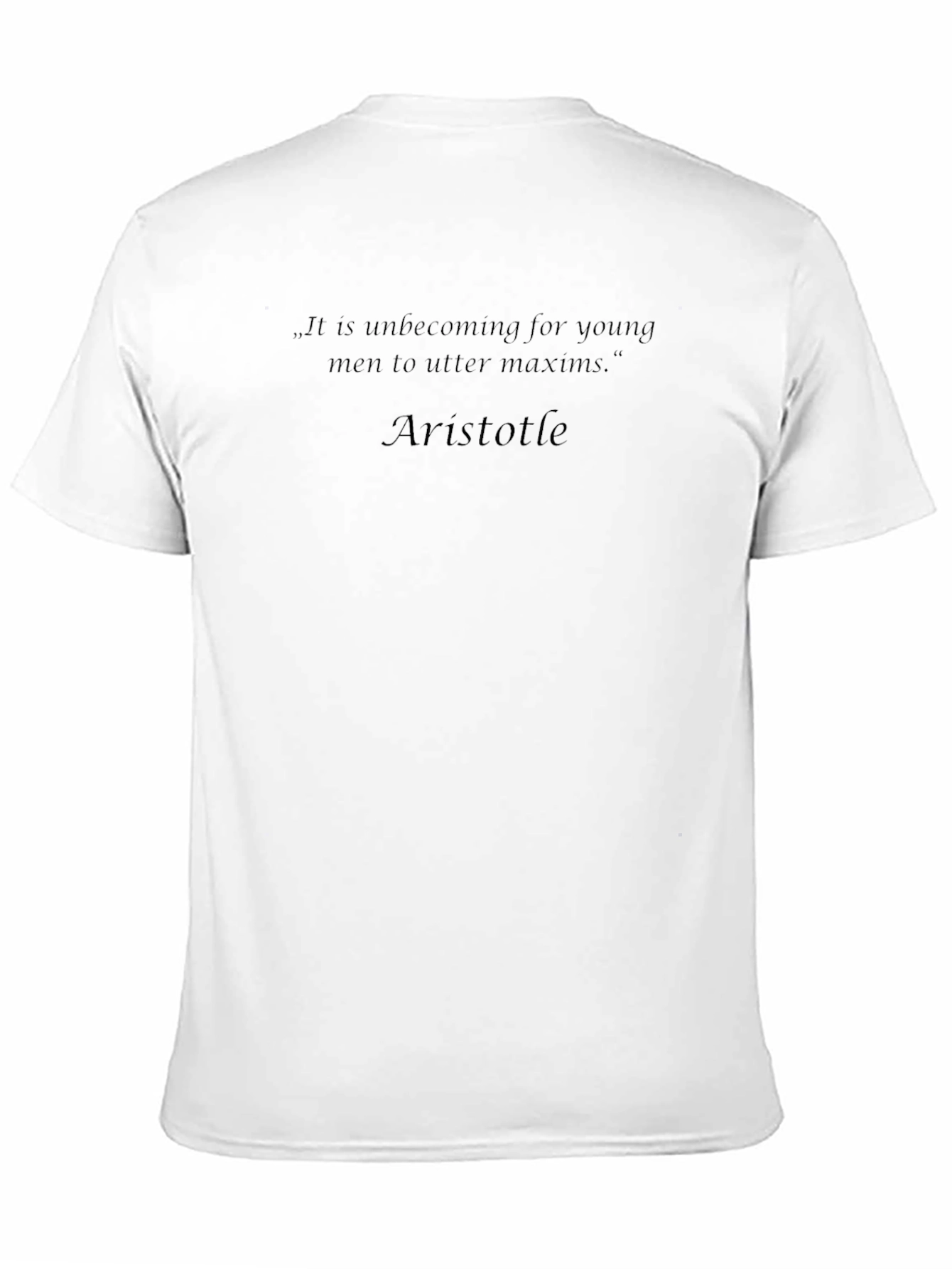 Aristotle Quote T-Shirt - Black Classic Fit