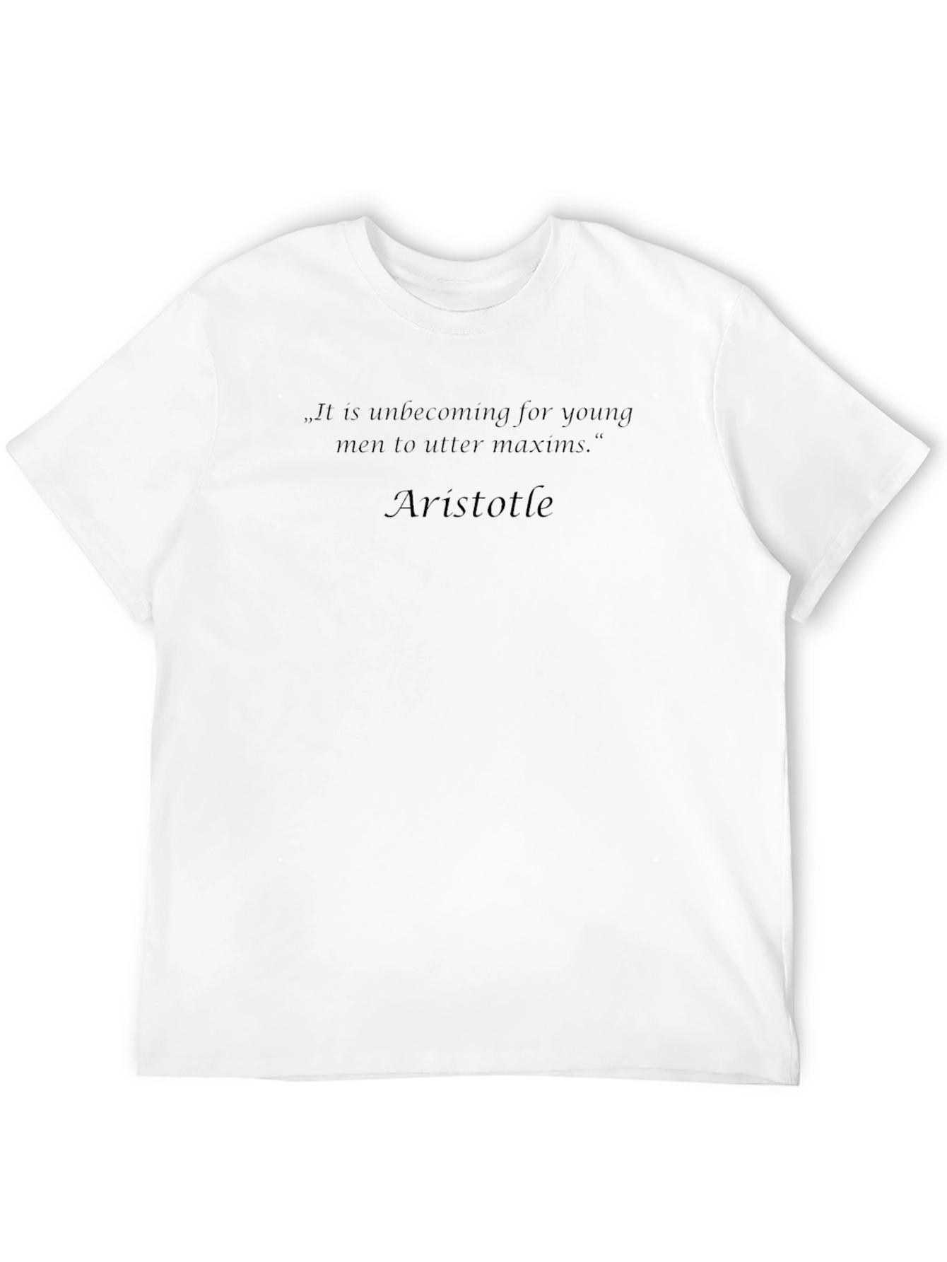 Aristotle Quote T-Shirt - Black Classic Fit