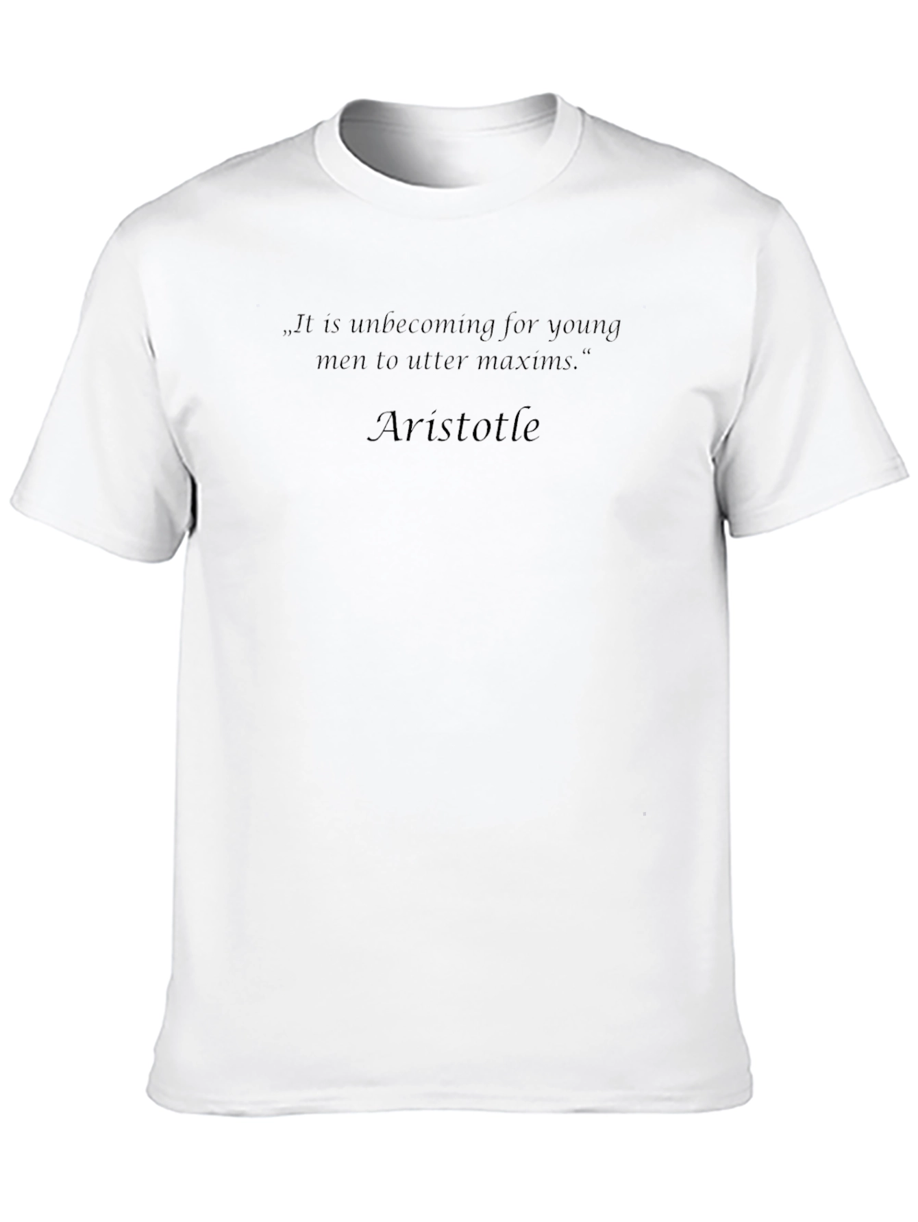 Aristotle Quote T-Shirt - Black Classic Fit