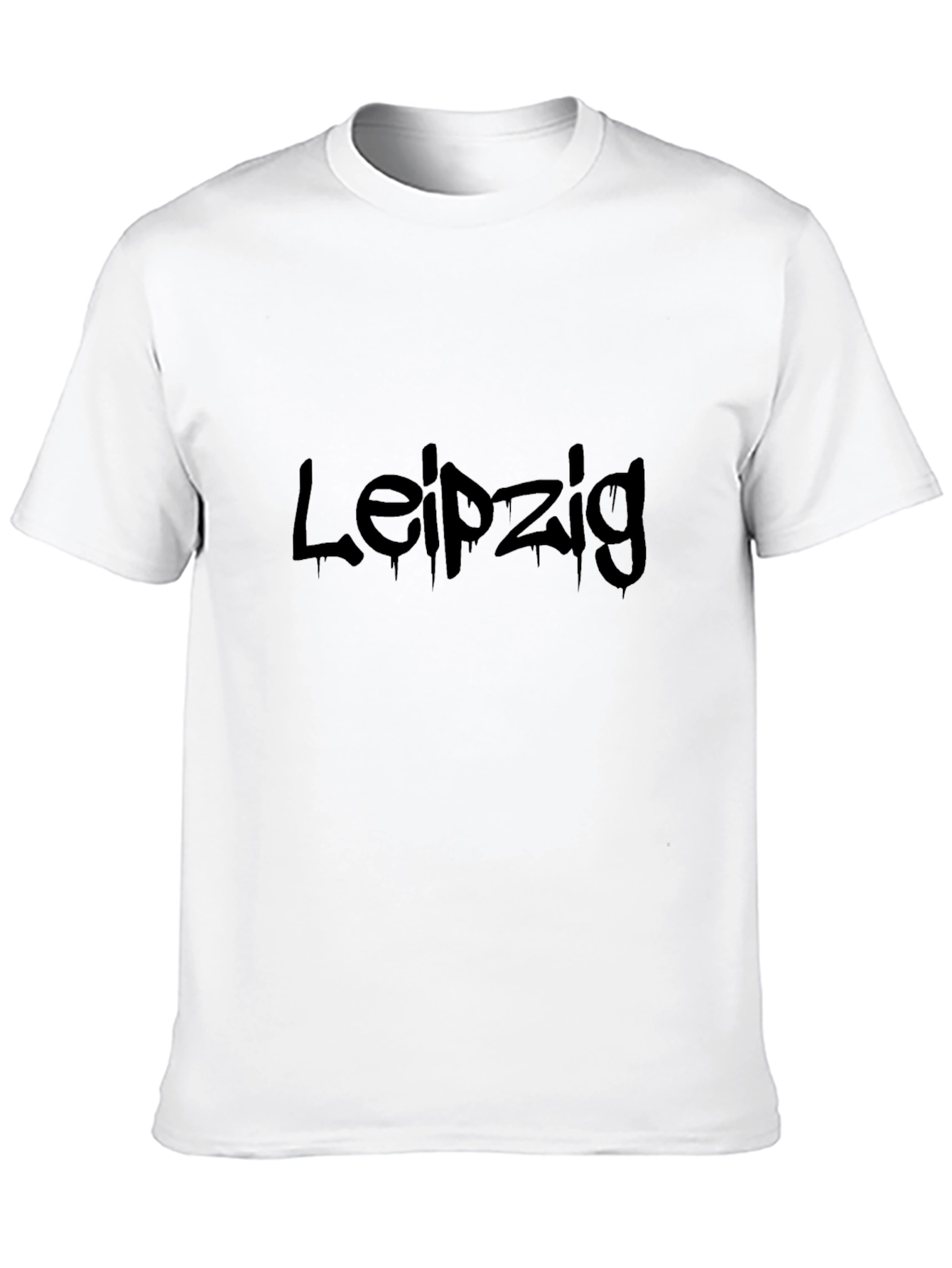 Leipzig Graphic T-Shirt - Black Crew Neck Tee