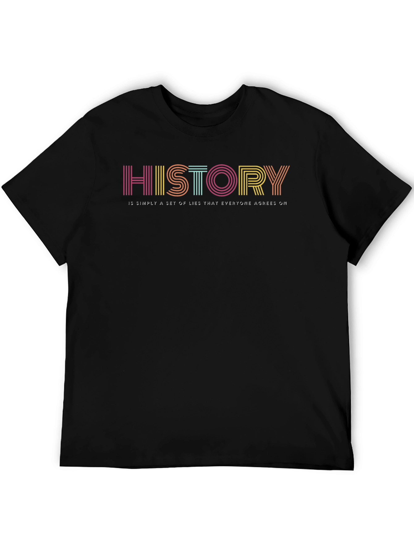 History Lies Retro Graphic T-Shirt