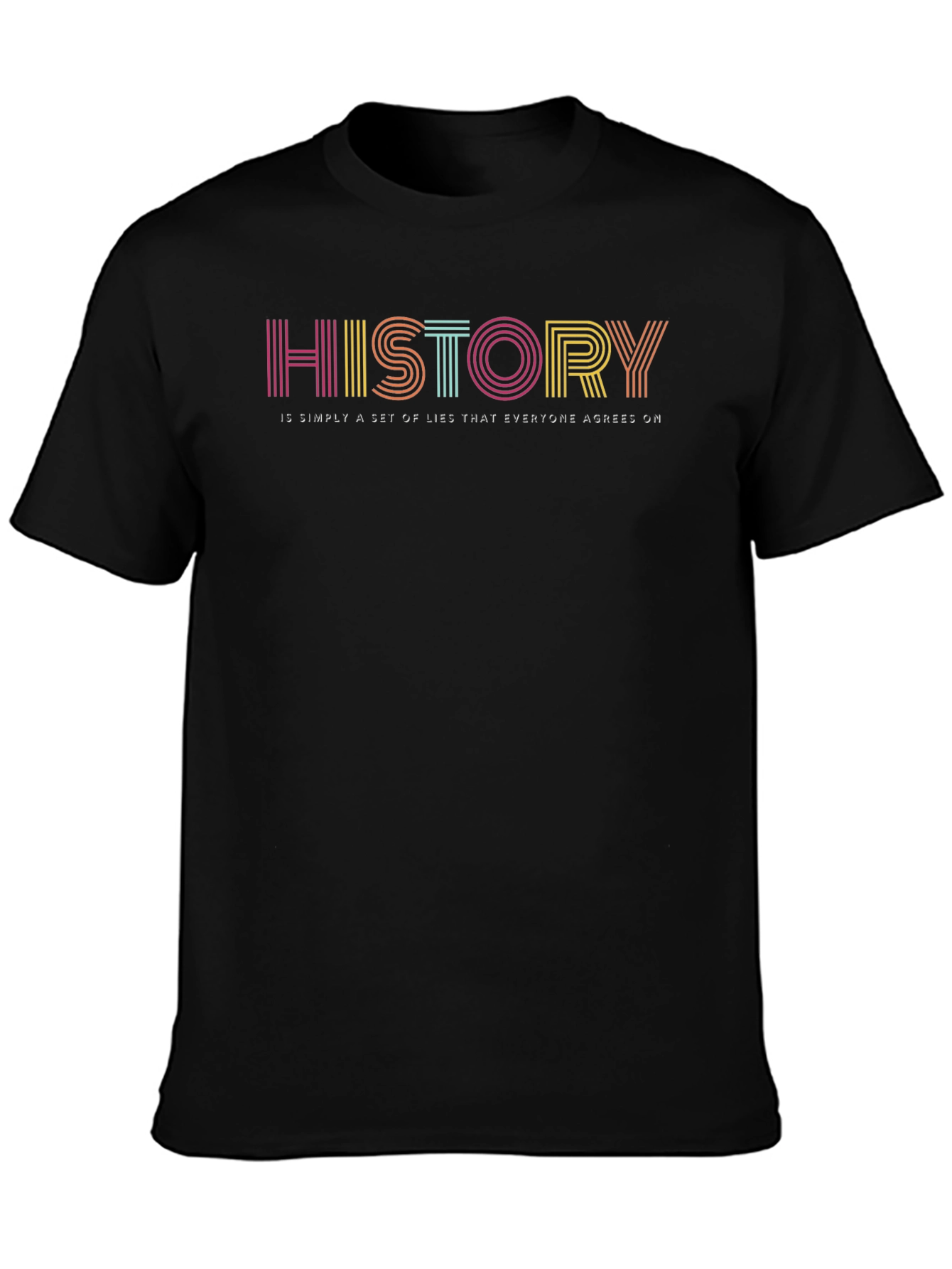 History Lies Retro Graphic T-Shirt