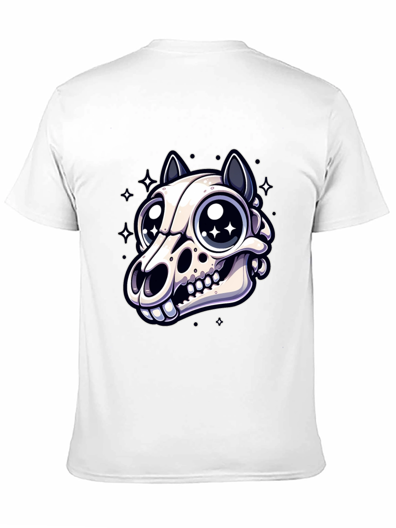 Skull Cat Graphic Tee - Cute & Edgy Style