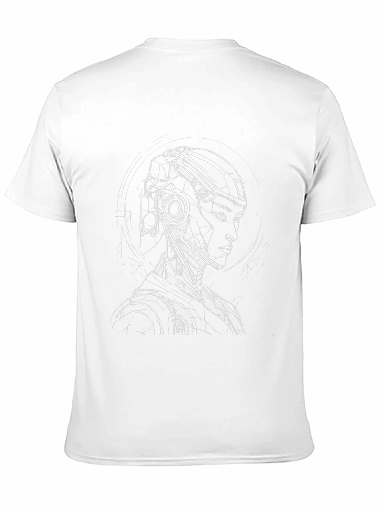 Cyberpunk Robot Graphic T-Shirt - Black